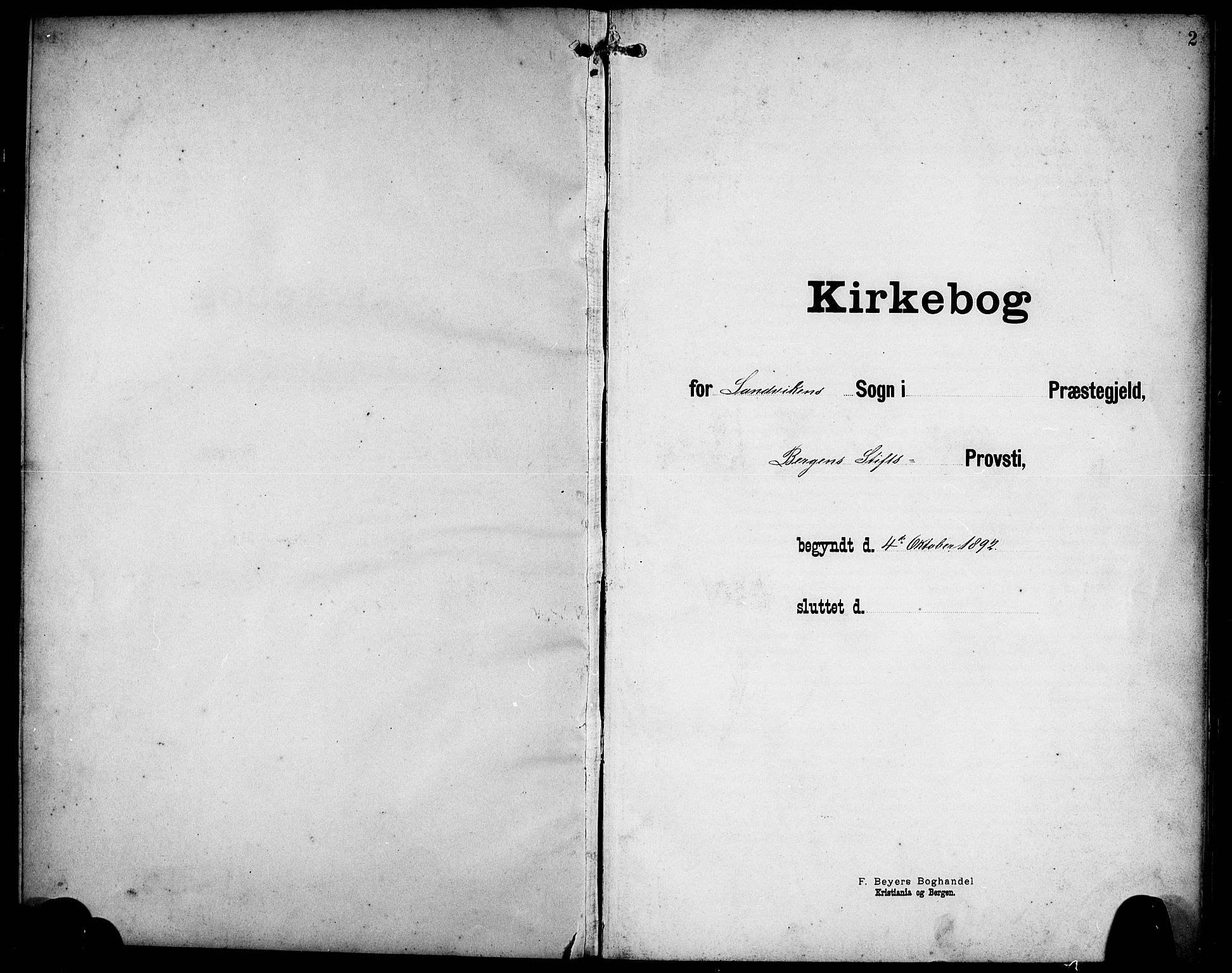 Sandviken Sokneprestembete, SAB/A-77601/H/Hb/L0003: Parish register (copy) no. A 4, 1892-1901, p. 2