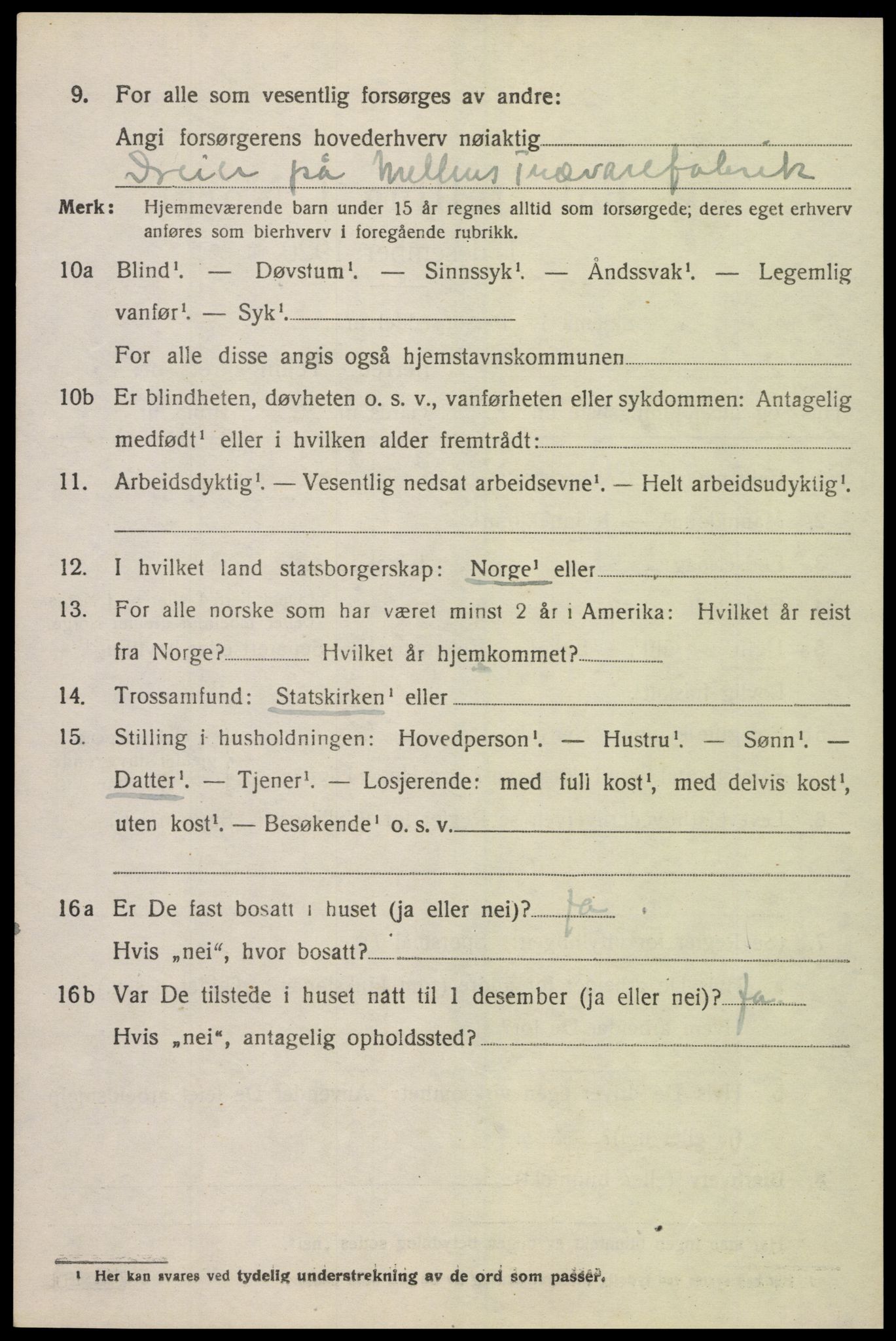 SAK, 1920 census for Sør-Audnedal, 1920, p. 6304