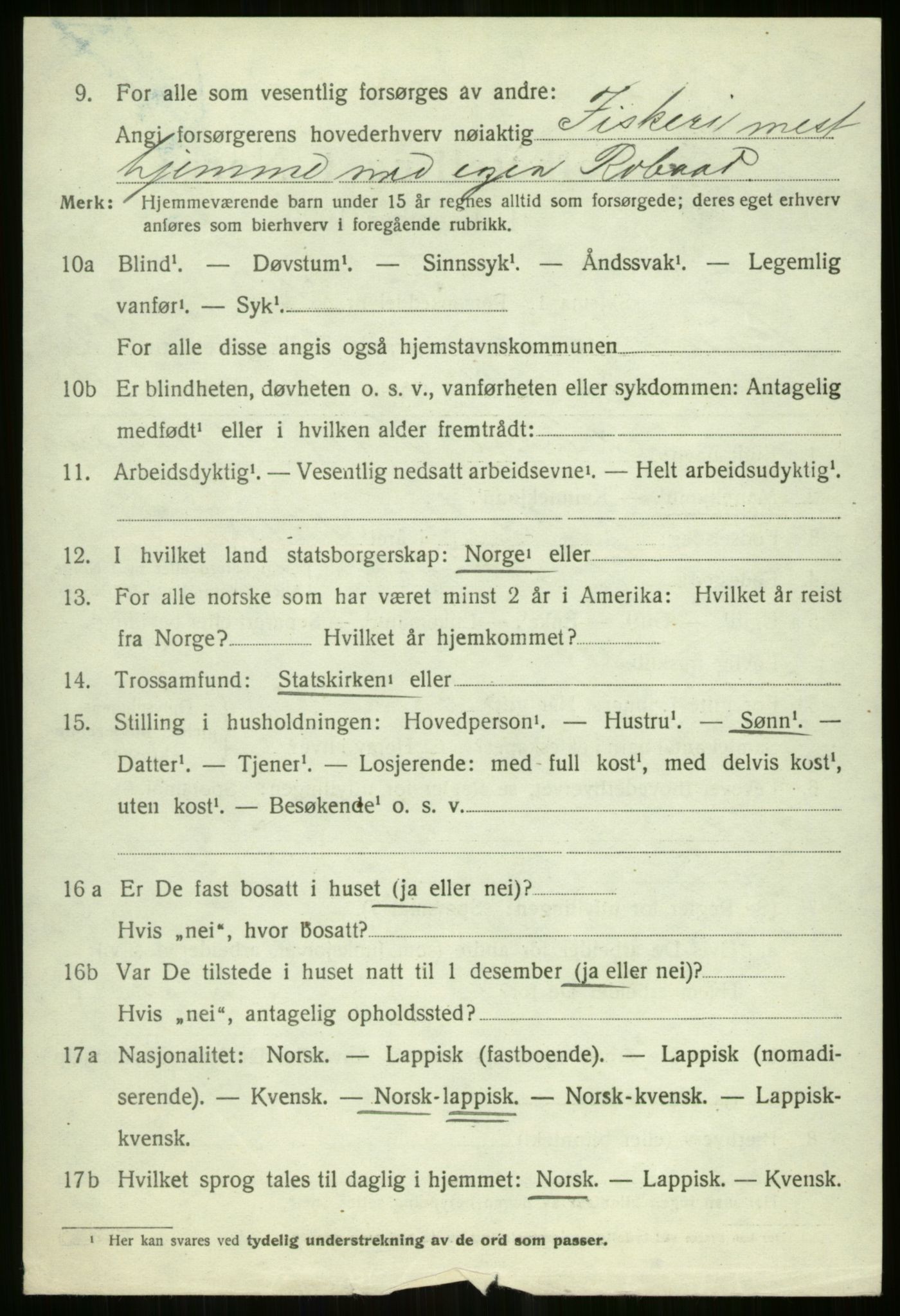 SATØ, 1920 census for Tromsøysund, 1920, p. 11523