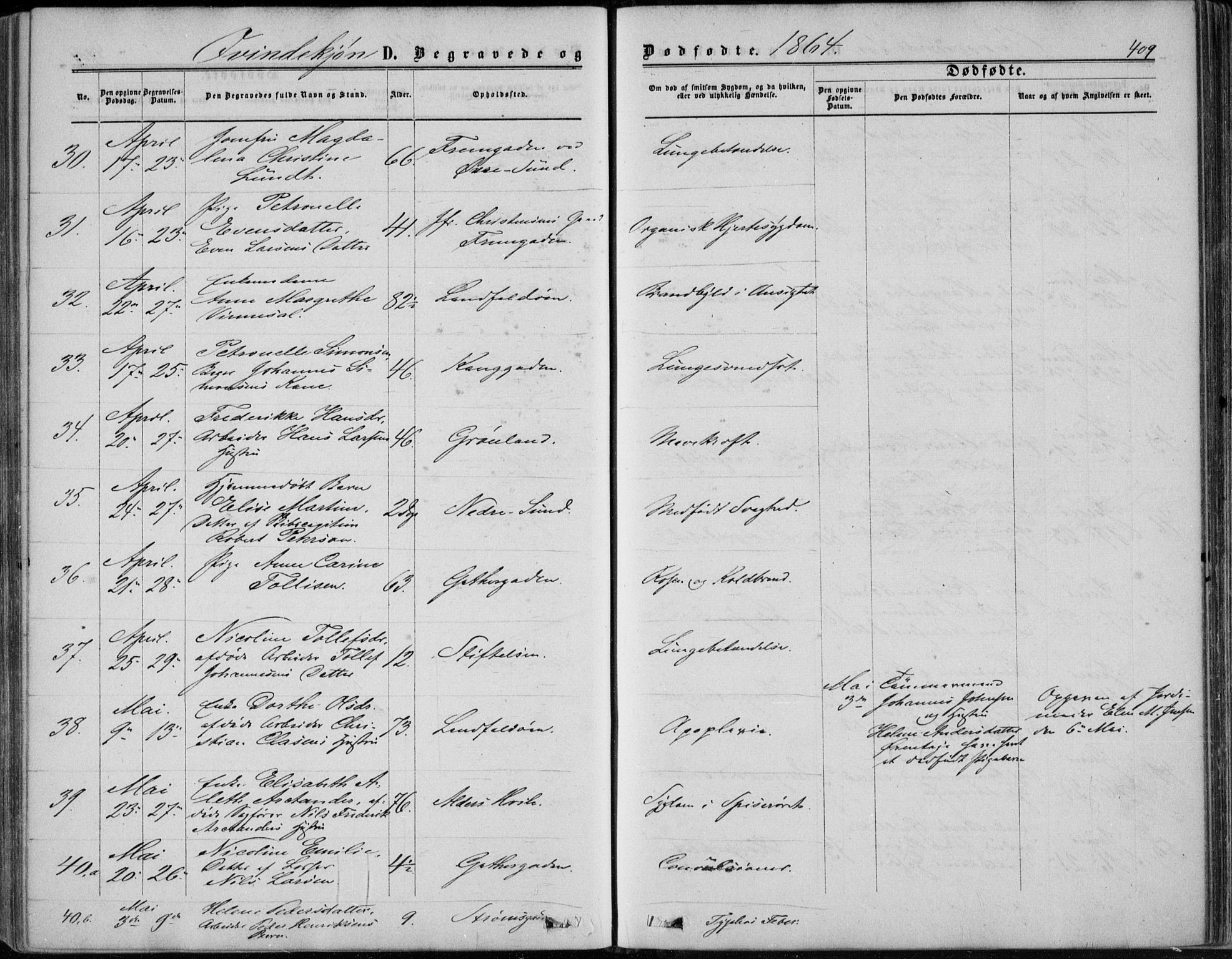 Bragernes kirkebøker, AV/SAKO-A-6/F/Fb/L0003: Parish register (official) no. II 3, 1860-1868, p. 409