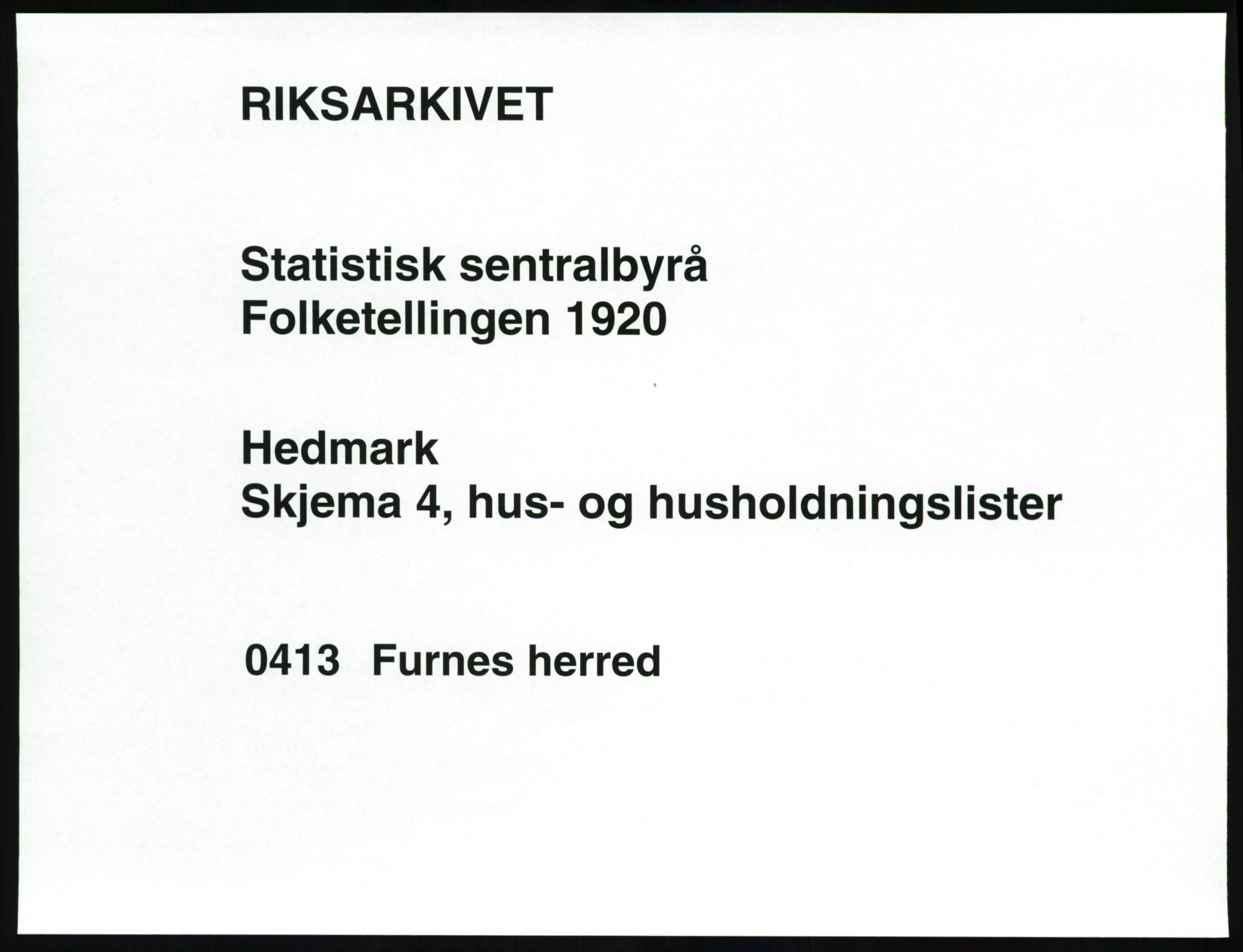 SAH, 1920 census for Furnes, 1920, p. 35