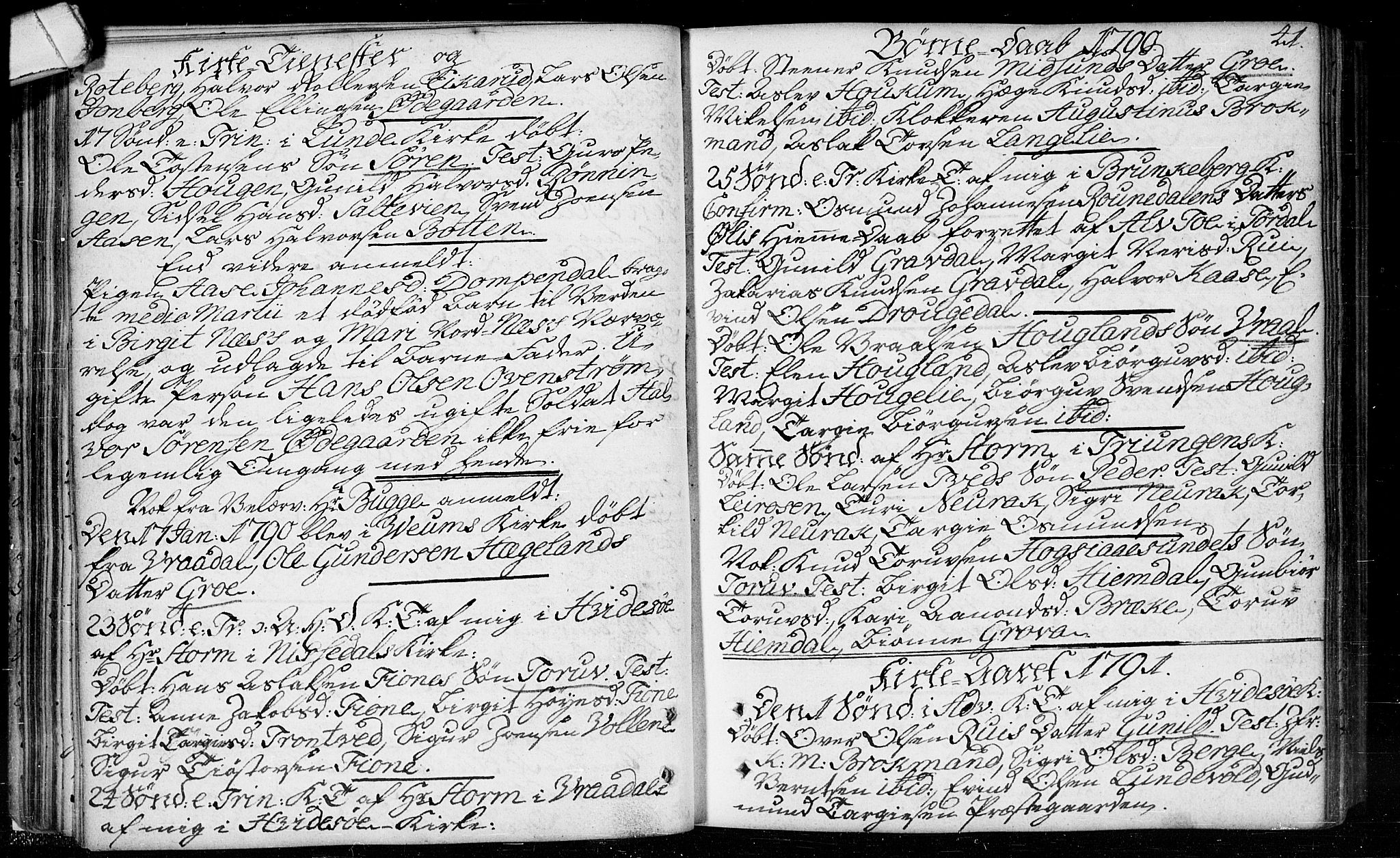 Kviteseid kirkebøker, SAKO/A-276/F/Fa/L0003: Parish register (official) no. I 3, 1787-1799, p. 41