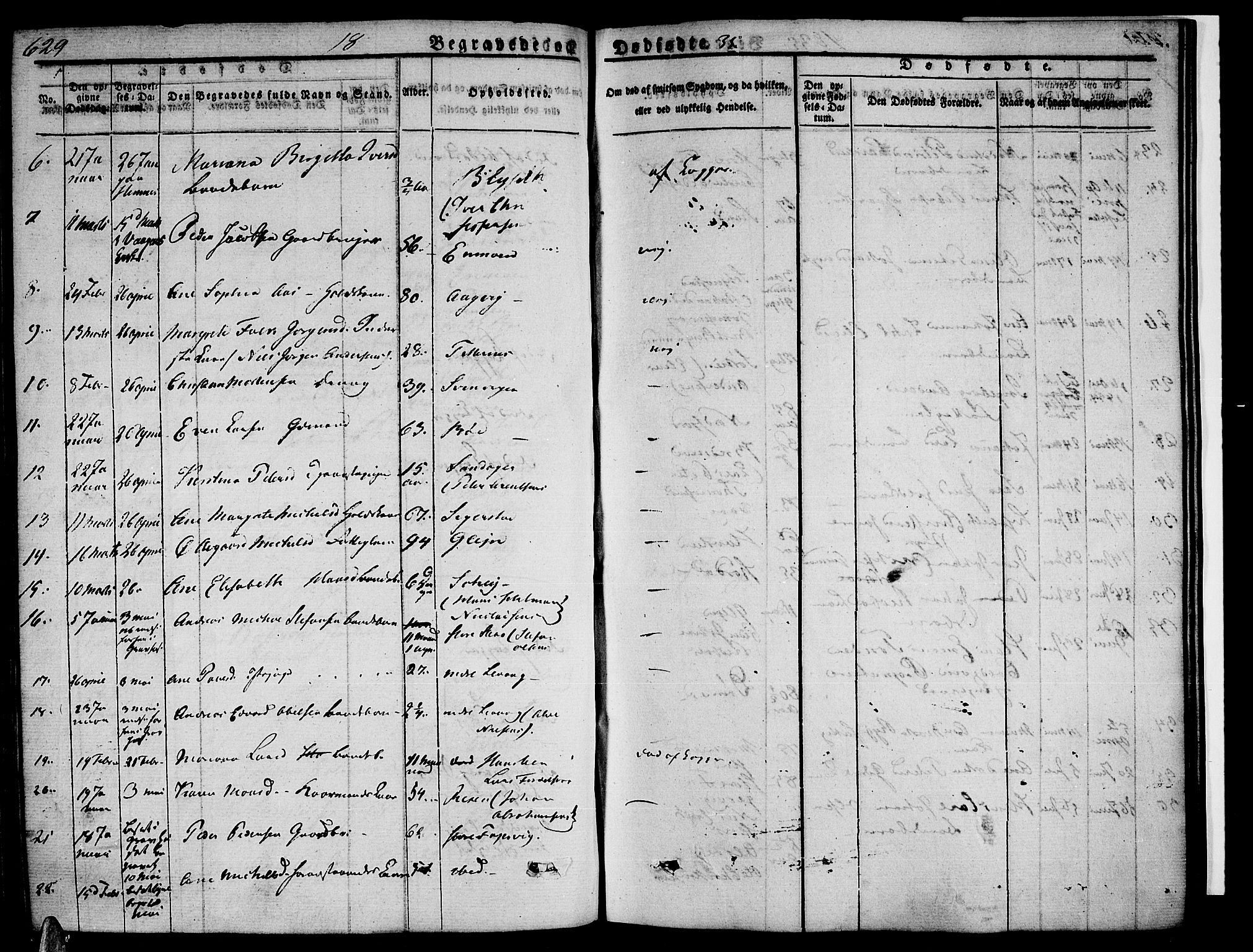 Ministerialprotokoller, klokkerbøker og fødselsregistre - Nordland, AV/SAT-A-1459/838/L0548: Parish register (official) no. 838A06, 1829-1839, p. 629-630