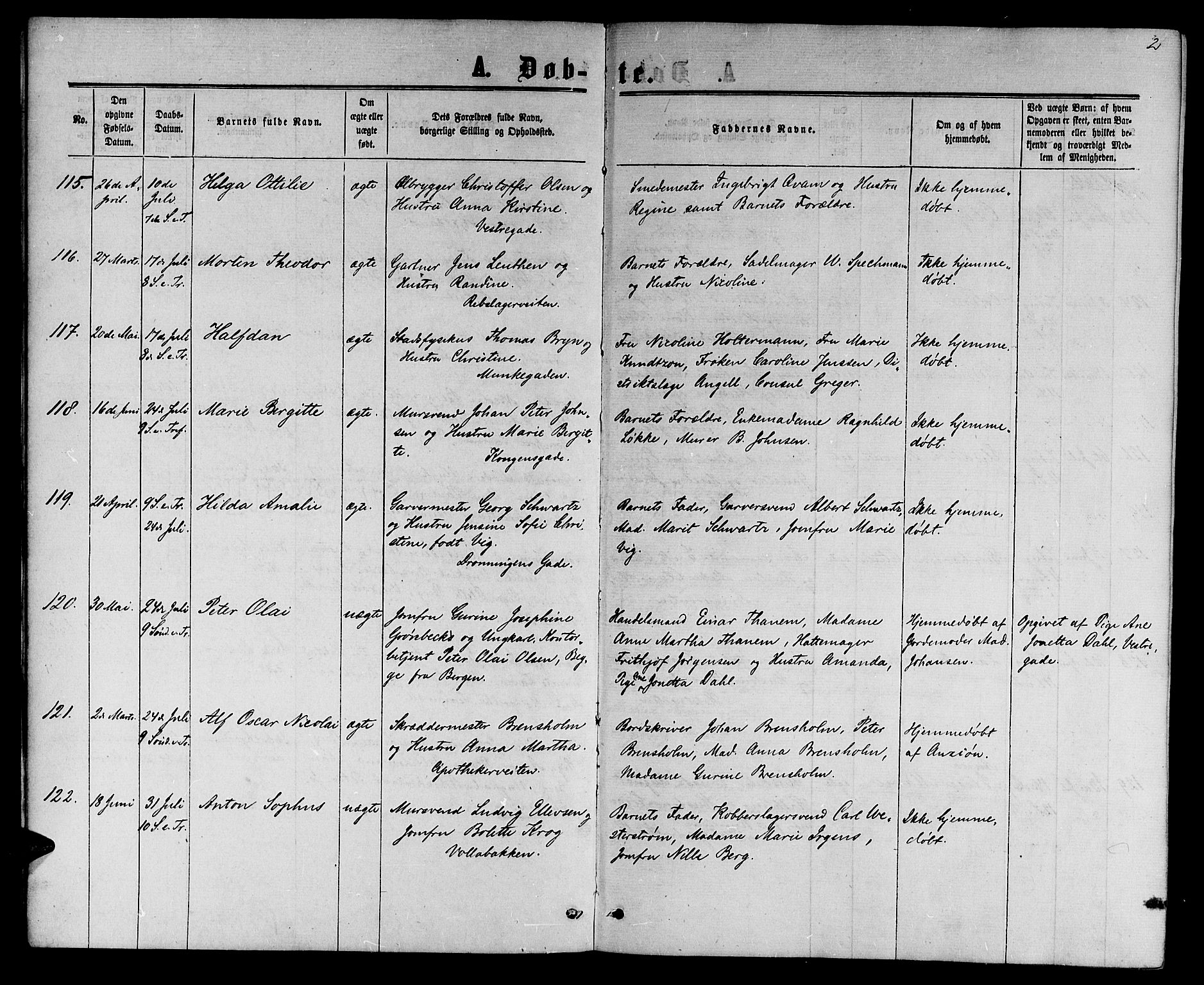 Ministerialprotokoller, klokkerbøker og fødselsregistre - Sør-Trøndelag, SAT/A-1456/601/L0087: Parish register (copy) no. 601C05, 1864-1881, p. 2