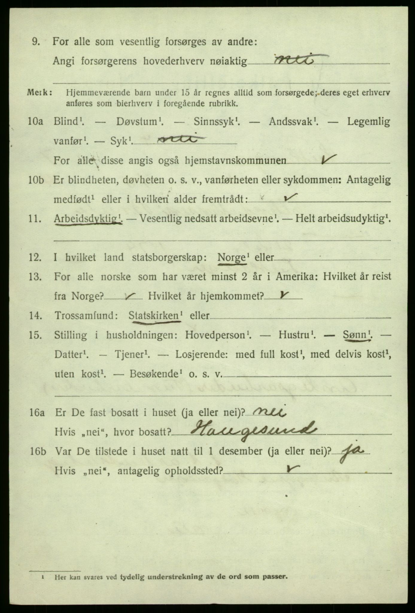 SAB, 1920 census for Leikanger, 1920, p. 4595