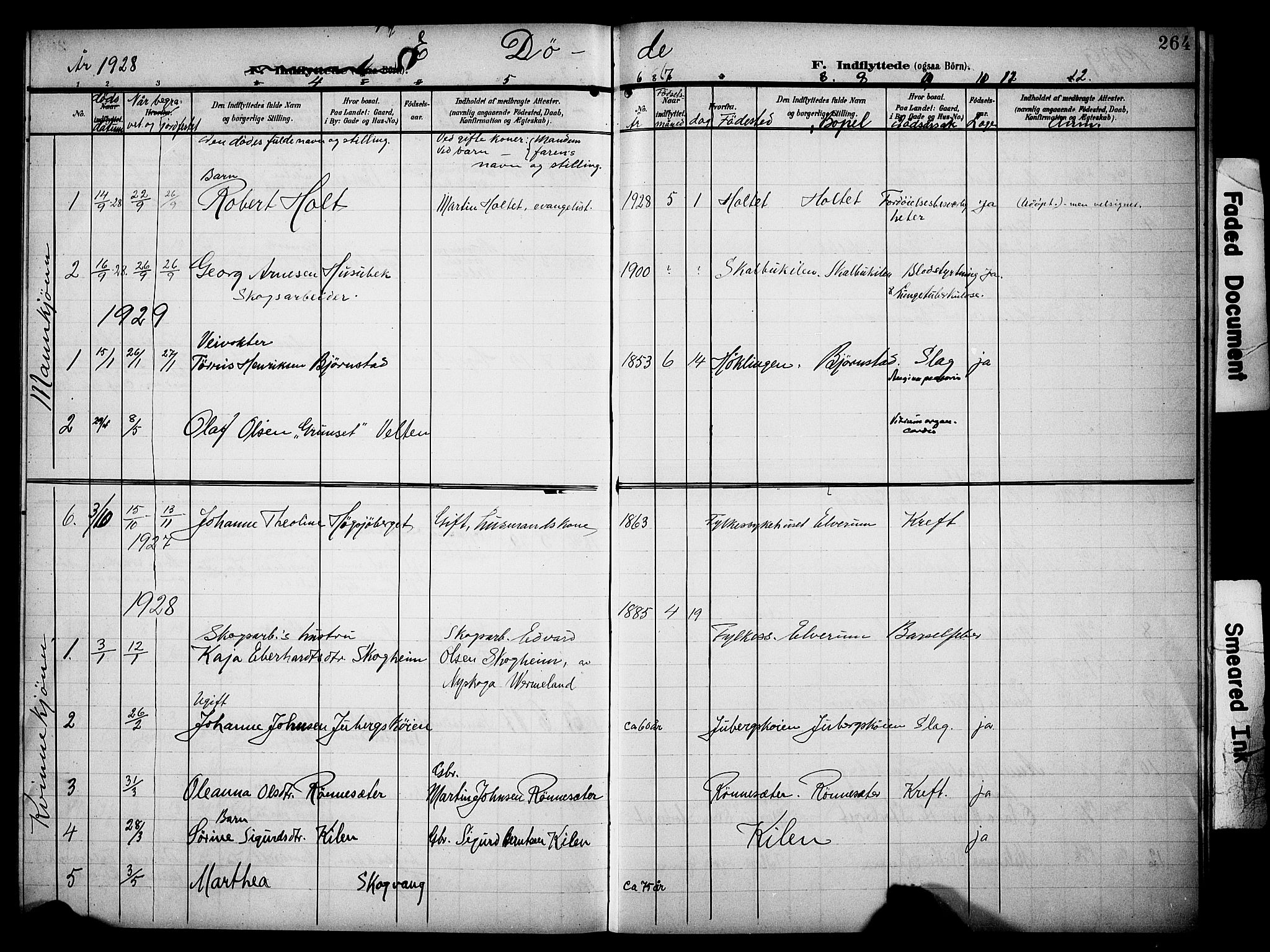 Åsnes prestekontor, SAH/PREST-042/H/Ha/Hab/L0006: Parish register (copy) no. 6, 1903-1929, p. 264