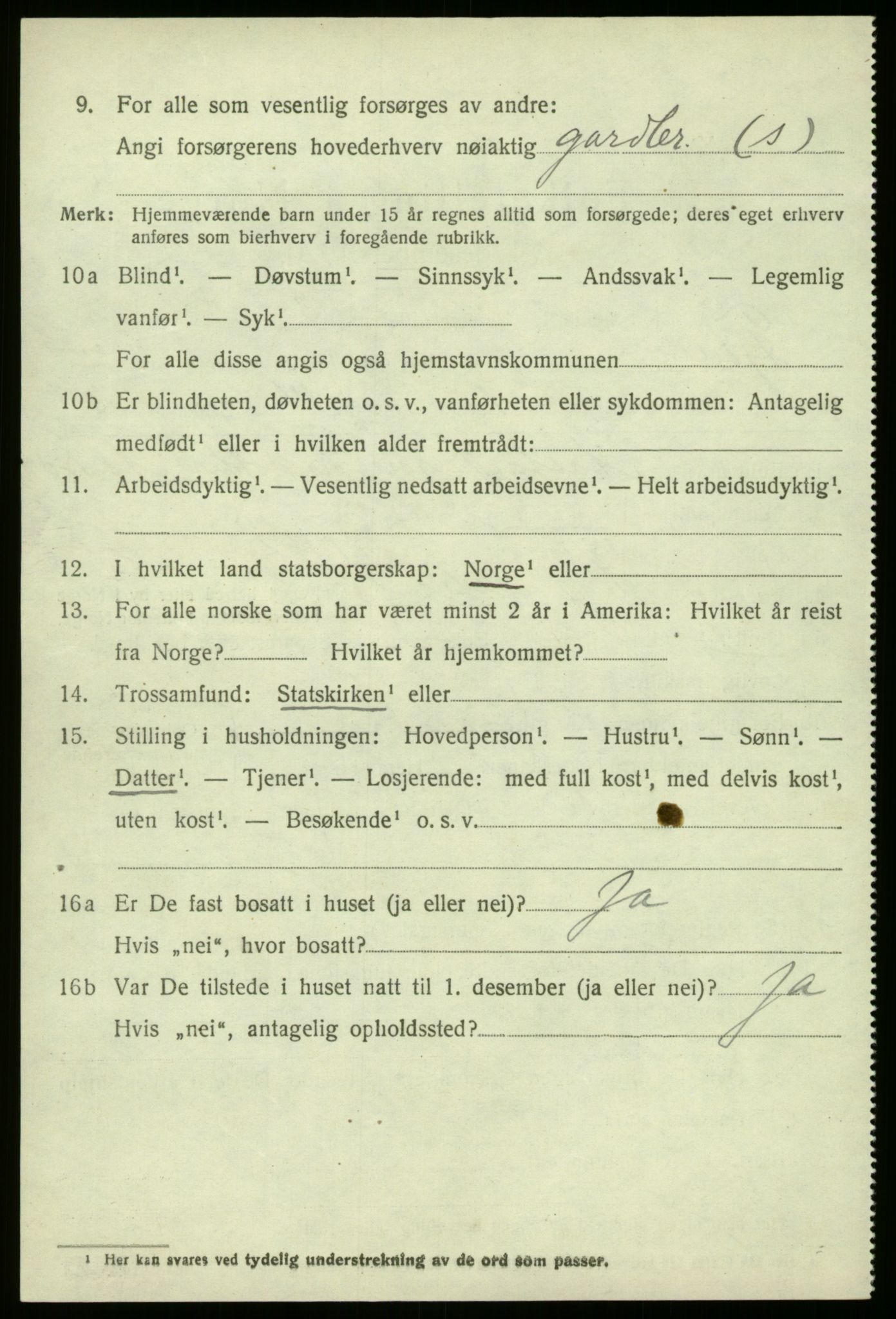 SAB, 1920 census for Fjaler, 1920, p. 1818