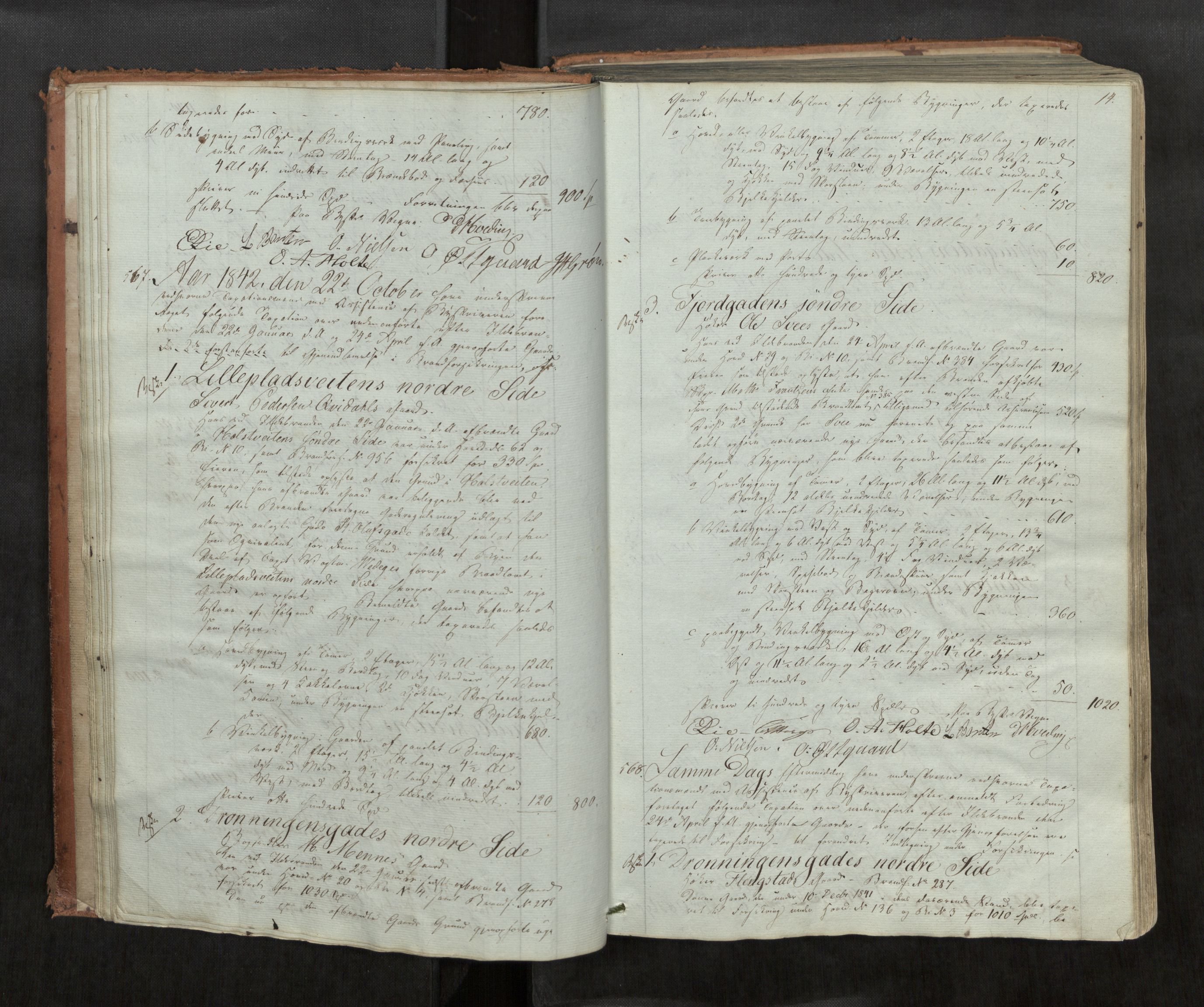 Norges Brannkasse Trondheim magistrat, AV/SAT-A-5590/Fa/L0014: Branntakstprotokoll K16, 1842-1845, p. 14
