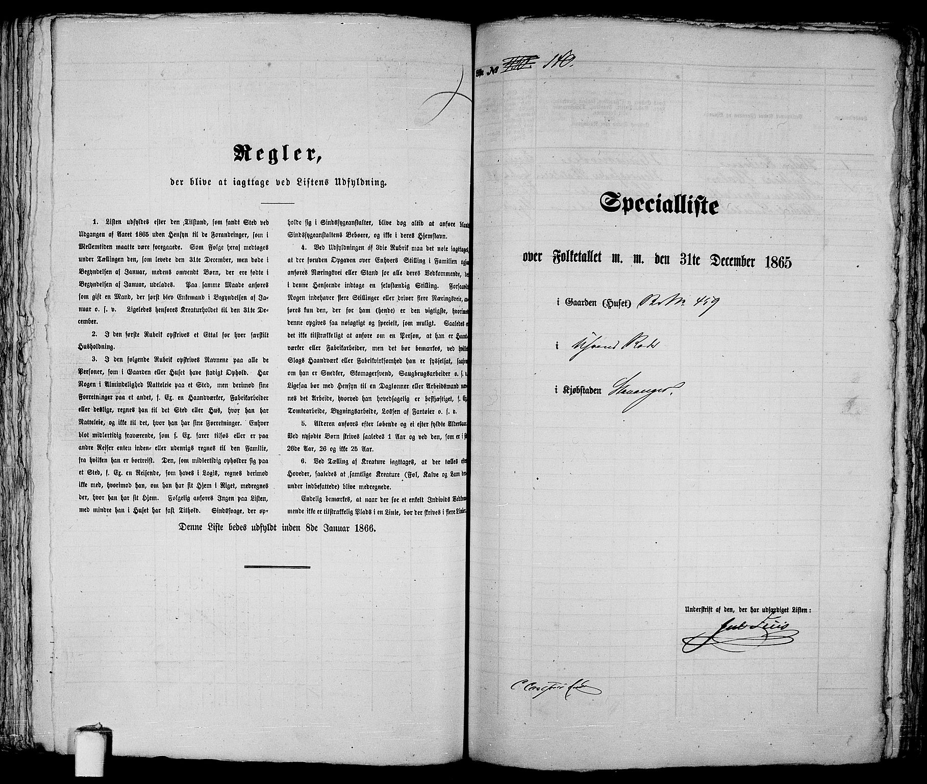 RA, 1865 census for Stavanger, 1865, p. 303