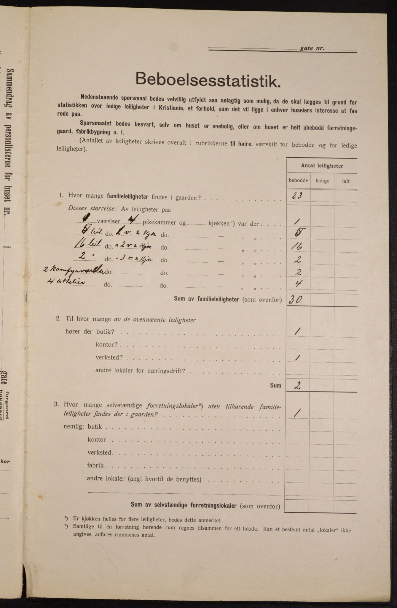 OBA, Municipal Census 1913 for Kristiania, 1913, p. 47374