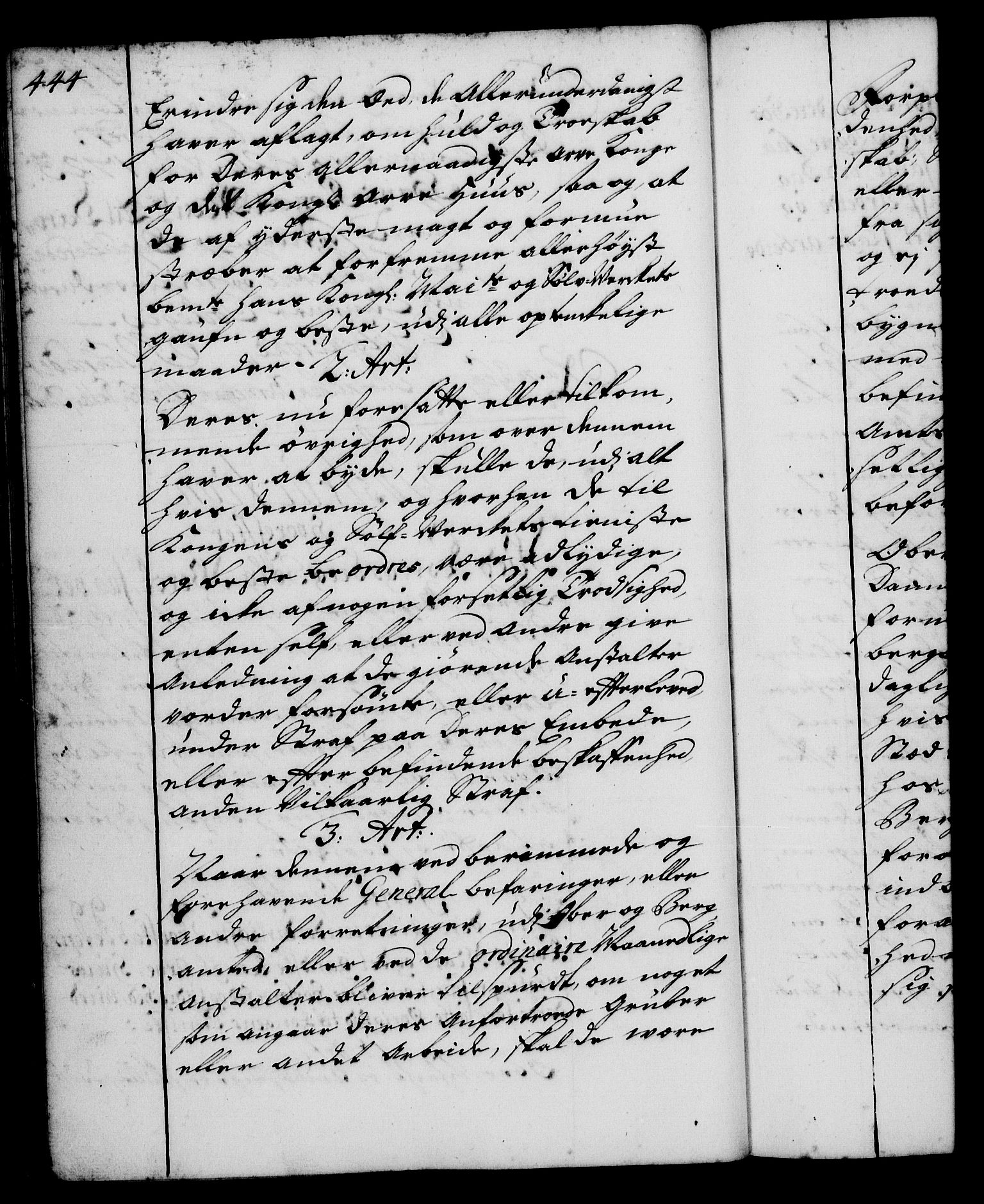 Rentekammeret, Kammerkanselliet, RA/EA-3111/G/Gg/Ggi/L0001: Norsk instruksjonsprotokoll med register (merket RK 53.34), 1720-1729, p. 444