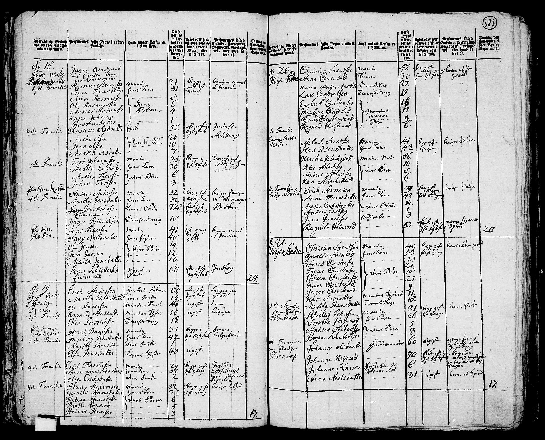 RA, 1801 census for 0125P Eidsberg, 1801, p. 382b-383a