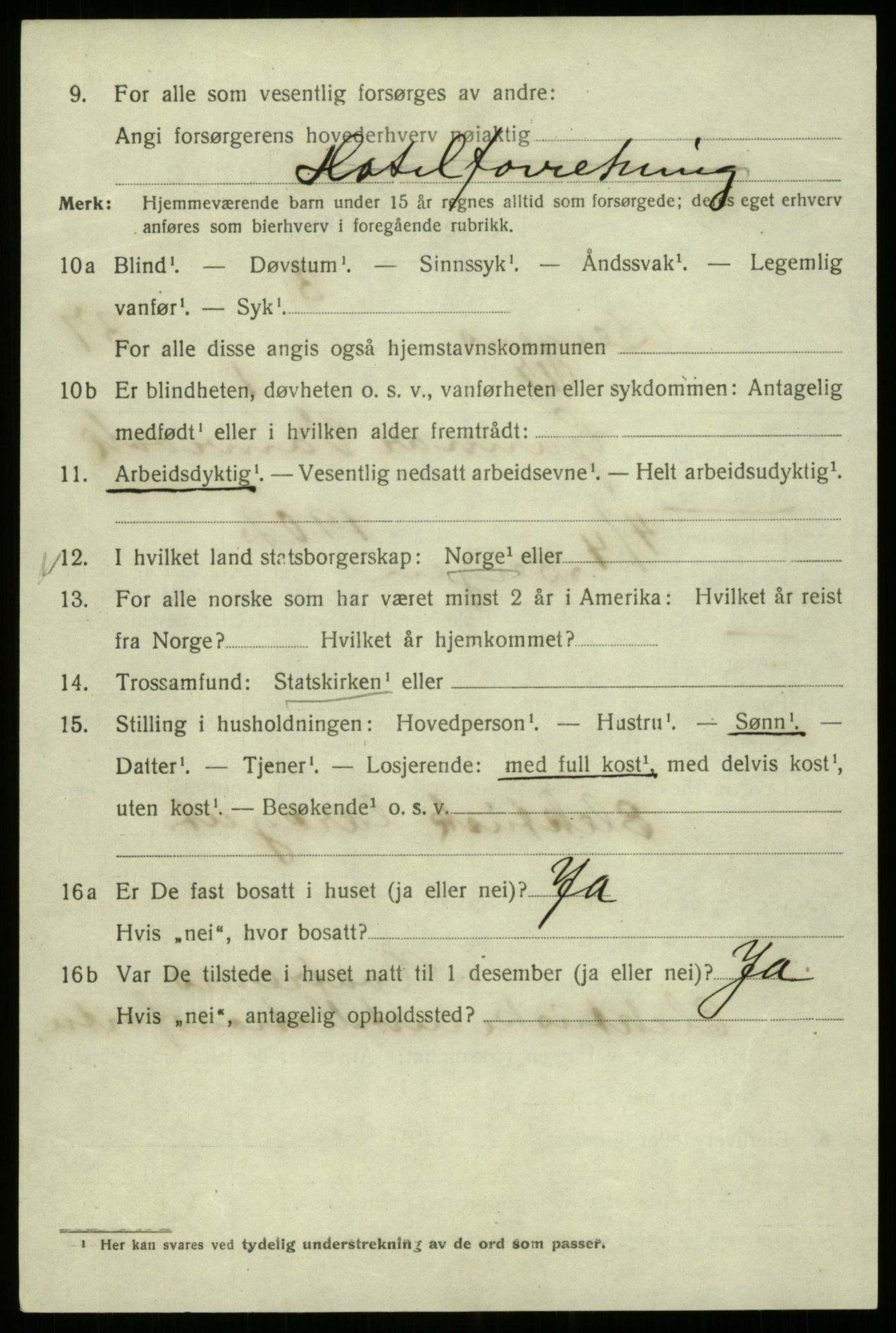 SAB, 1920 census for Bergen, 1920, p. 104407