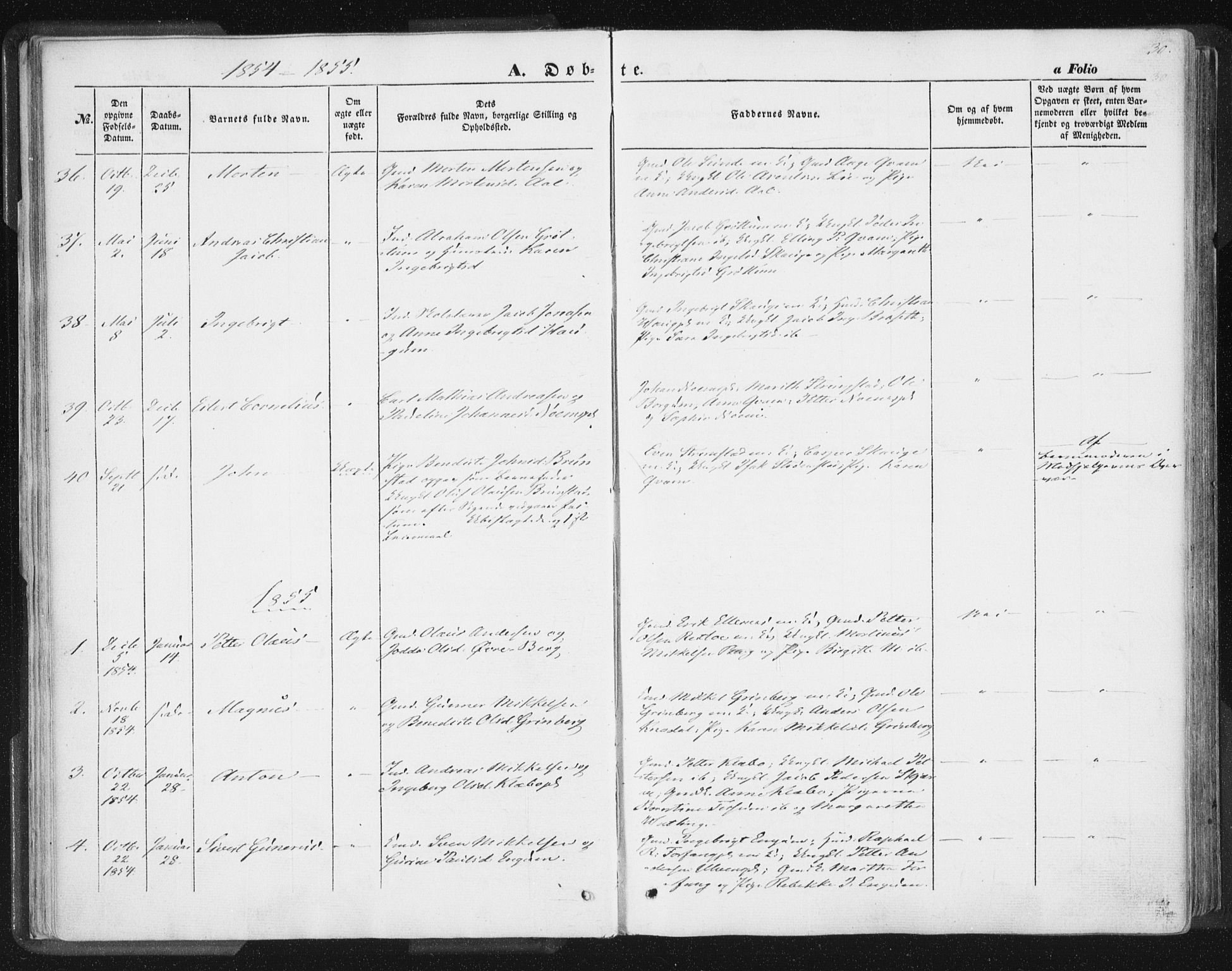 Ministerialprotokoller, klokkerbøker og fødselsregistre - Nord-Trøndelag, SAT/A-1458/746/L0446: Parish register (official) no. 746A05, 1846-1859, p. 30