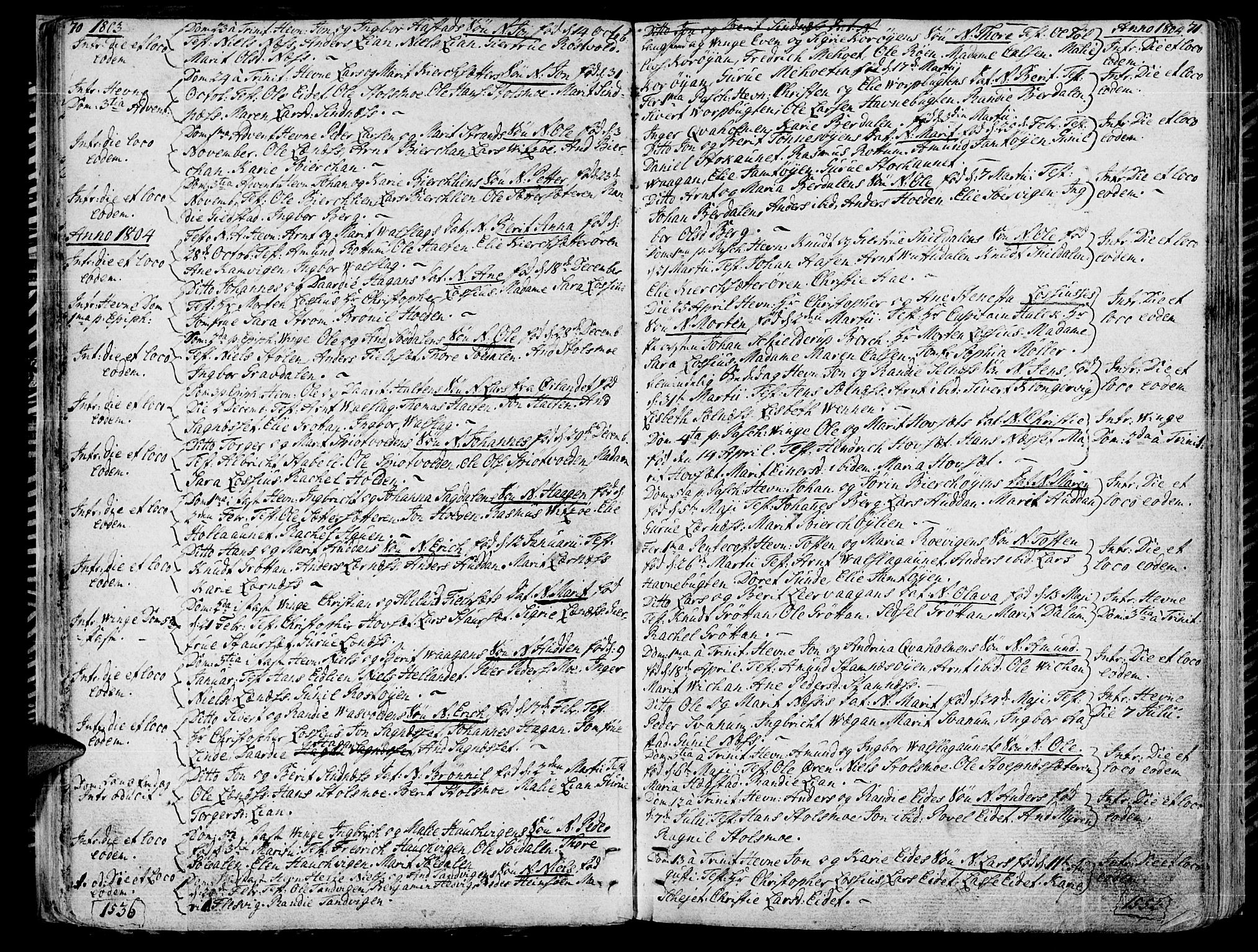 Ministerialprotokoller, klokkerbøker og fødselsregistre - Sør-Trøndelag, SAT/A-1456/630/L0490: Parish register (official) no. 630A03, 1795-1818, p. 70-71