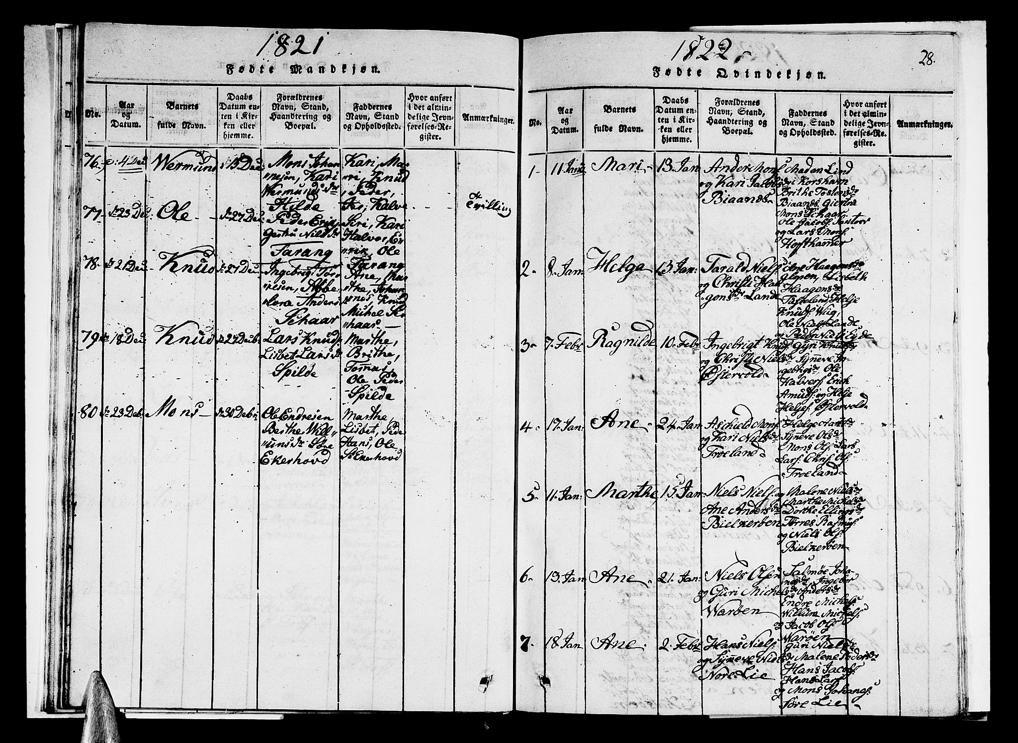 Sund sokneprestembete, SAB/A-99930: Parish register (copy) no. A 1, 1816-1827, p. 28