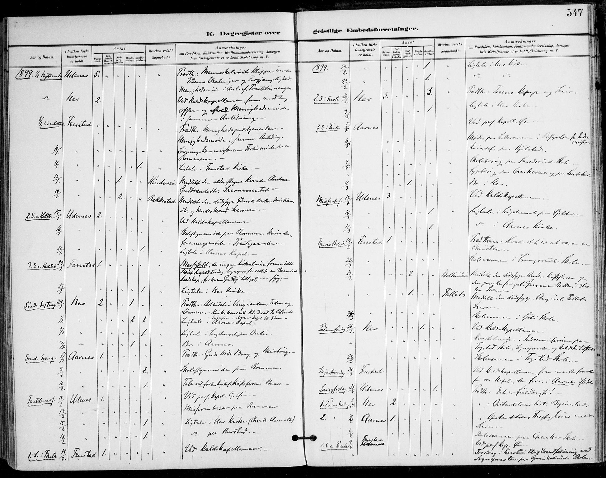 Nes prestekontor Kirkebøker, AV/SAO-A-10410/F/Fa/L0011: Parish register (official) no. I 11, 1899-1918, p. 547