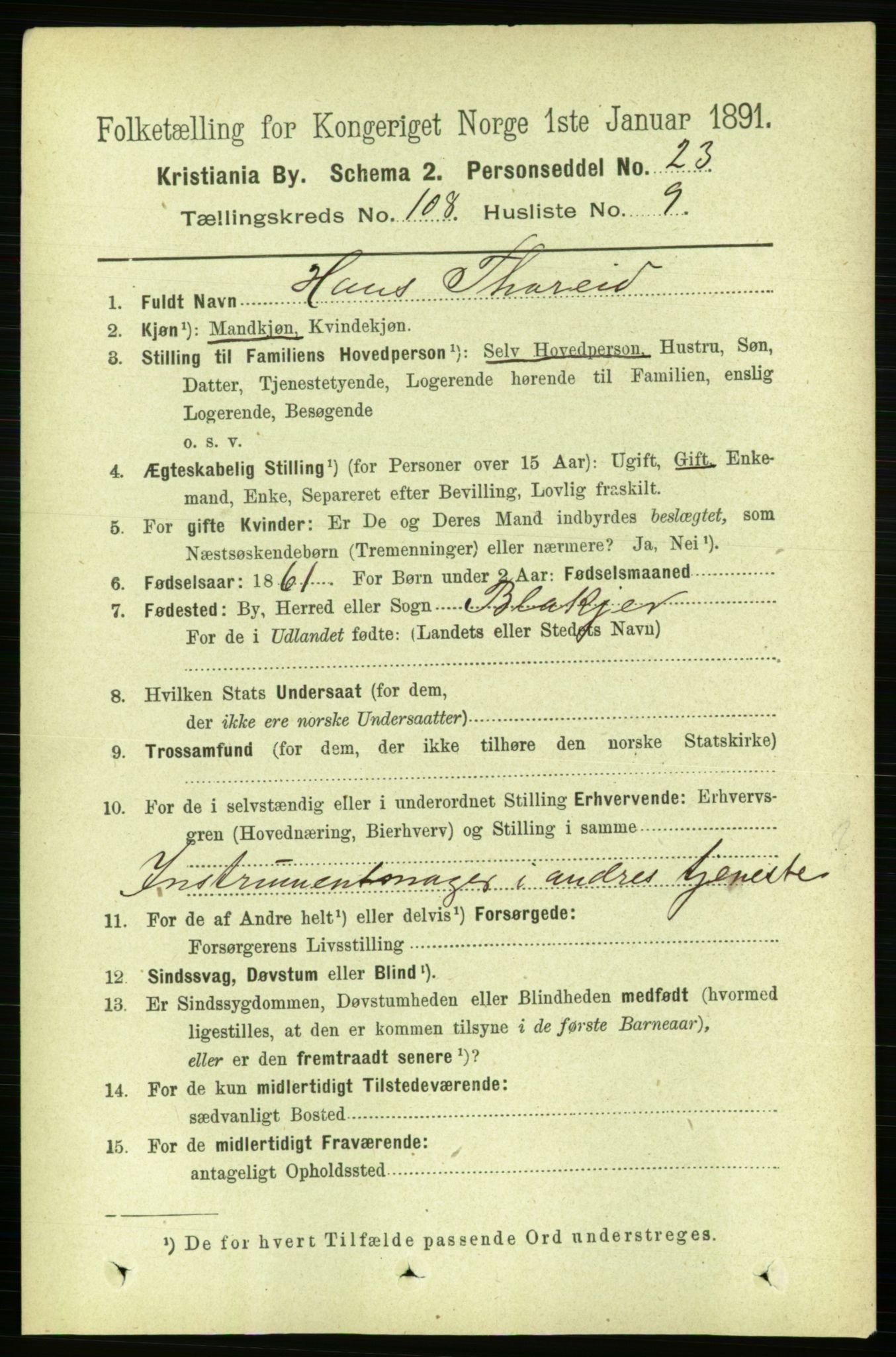 RA, 1891 census for 0301 Kristiania, 1891, p. 55756