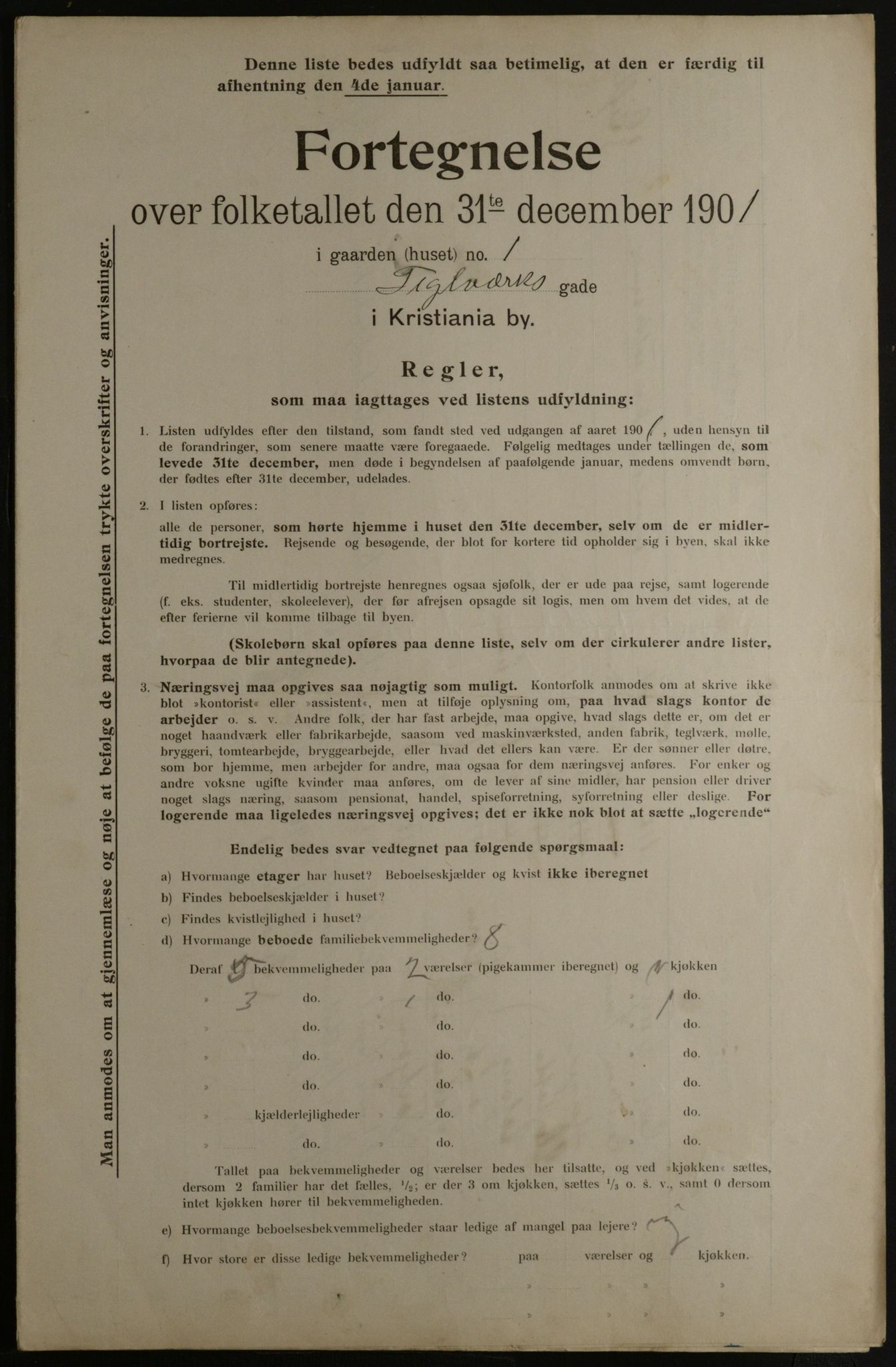 OBA, Municipal Census 1901 for Kristiania, 1901, p. 16503