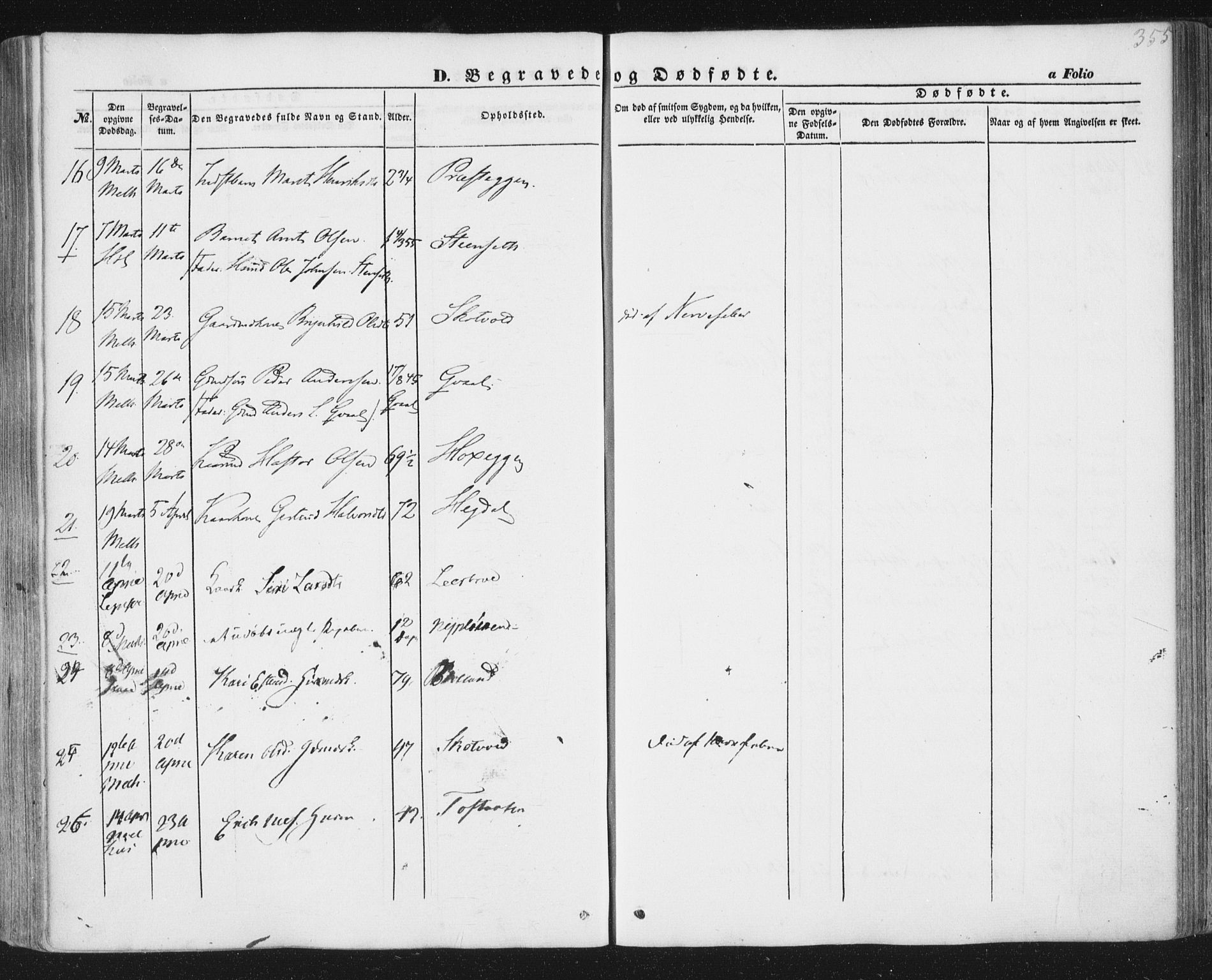 Ministerialprotokoller, klokkerbøker og fødselsregistre - Sør-Trøndelag, AV/SAT-A-1456/691/L1076: Parish register (official) no. 691A08, 1852-1861, p. 355