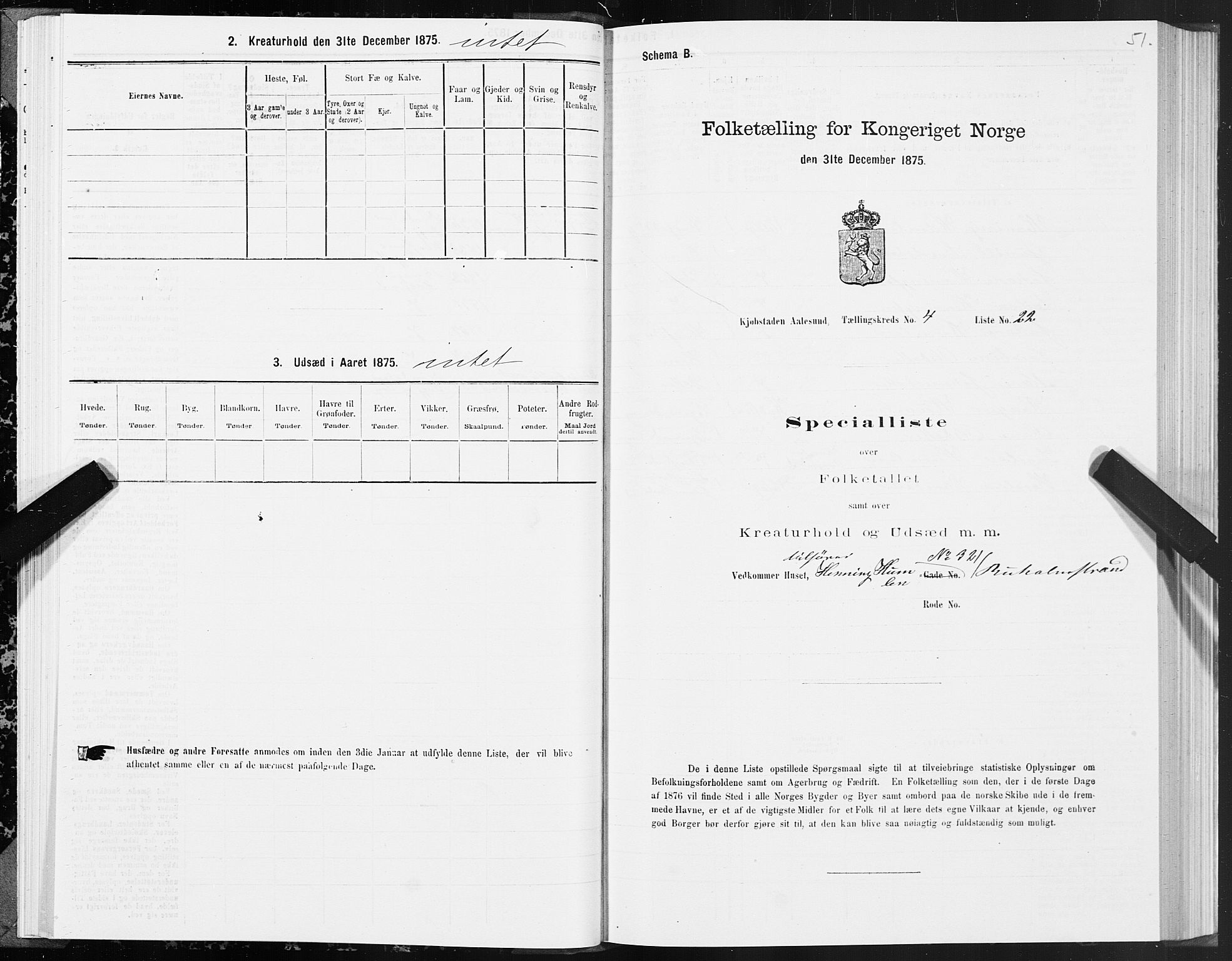 SAT, 1875 census for 1501P Ålesund, 1875, p. 4051