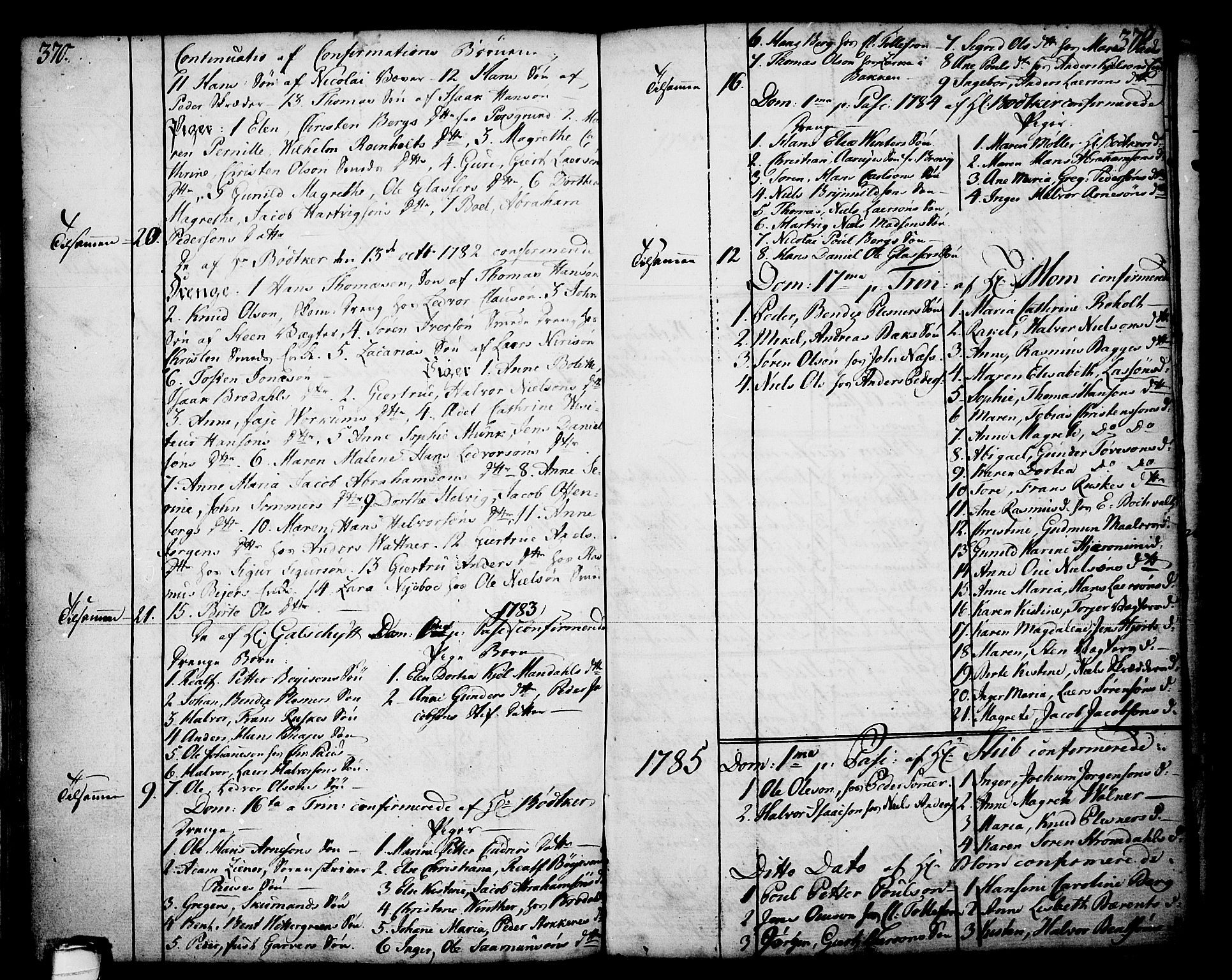 Skien kirkebøker, AV/SAKO-A-302/F/Fa/L0003: Parish register (official) no. 3, 1755-1791, p. 370-371