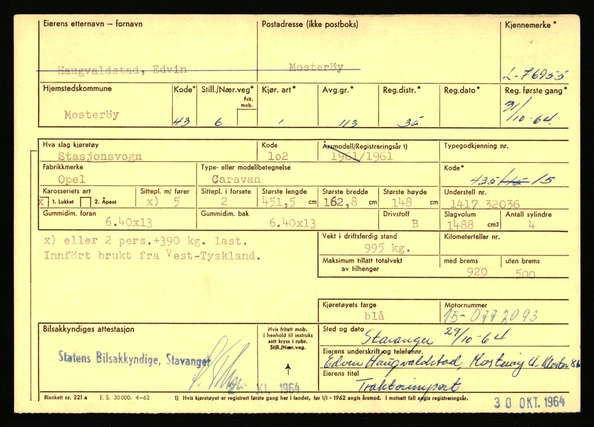 Stavanger trafikkstasjon, AV/SAST-A-101942/0/F/L0069: L-76801 - L-78797, 1930-1971, p. 175