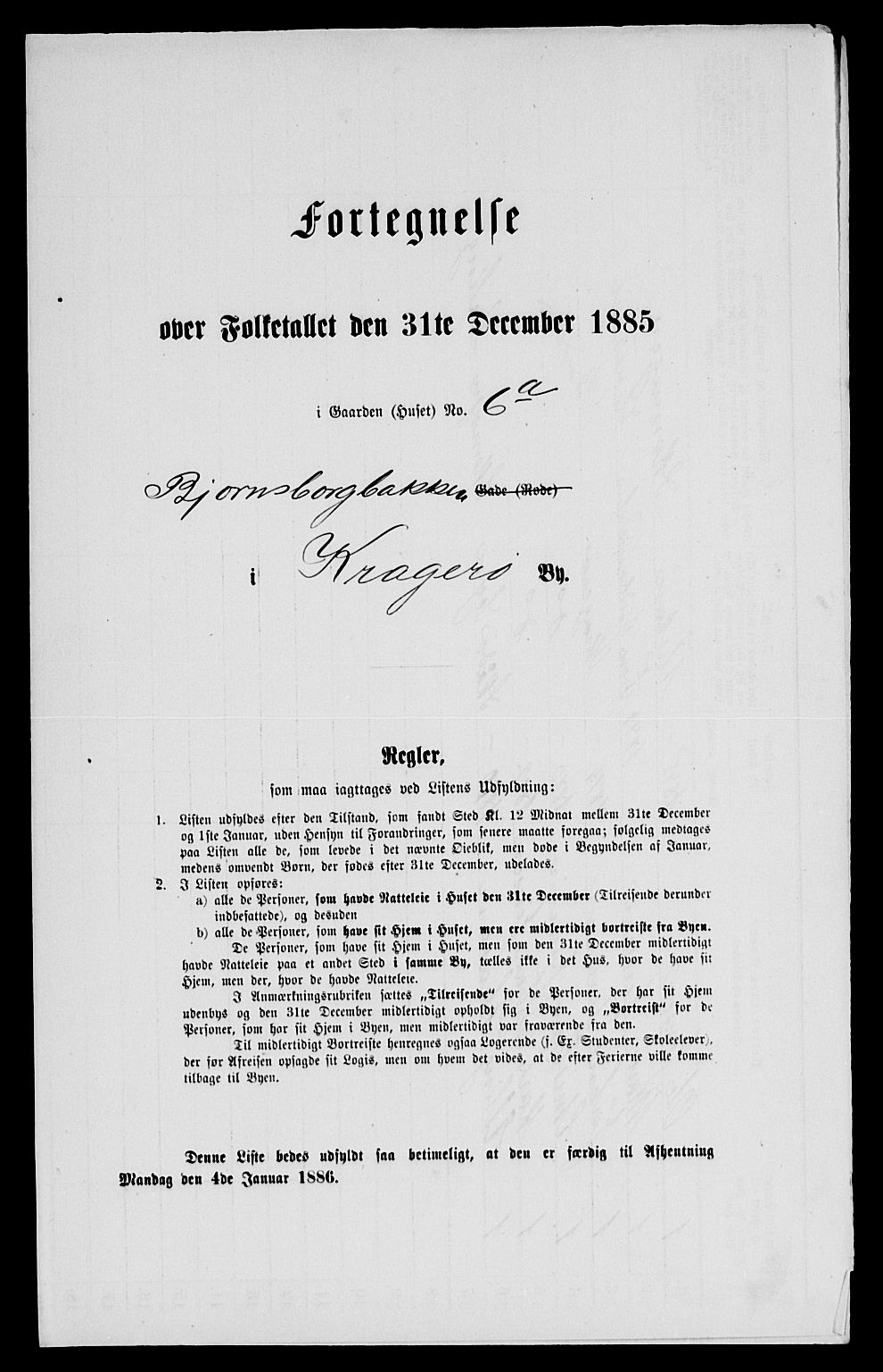 SAKO, 1885 census for 0801 Kragerø, 1885, p. 898