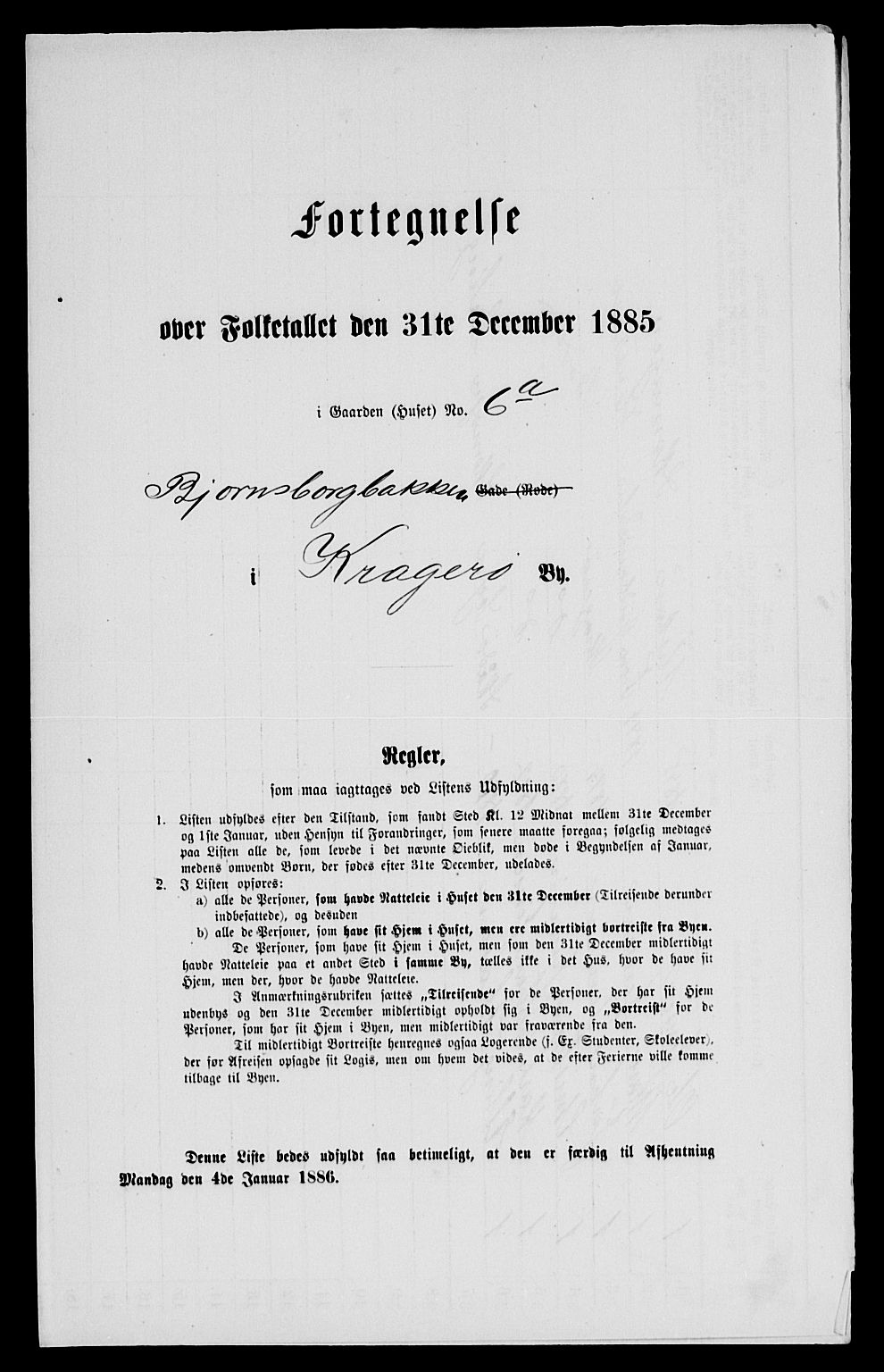 SAKO, 1885 census for 0801 Kragerø, 1885, p. 898