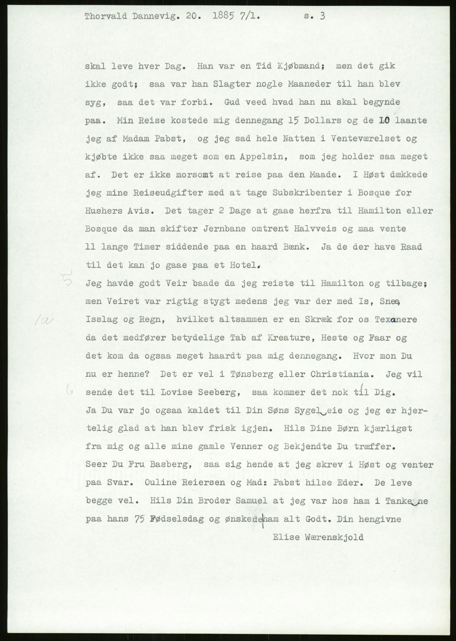 Samlinger til kildeutgivelse, Amerikabrevene, AV/RA-EA-4057/F/L0027: Innlån fra Aust-Agder: Dannevig - Valsgård, 1838-1914, p. 287