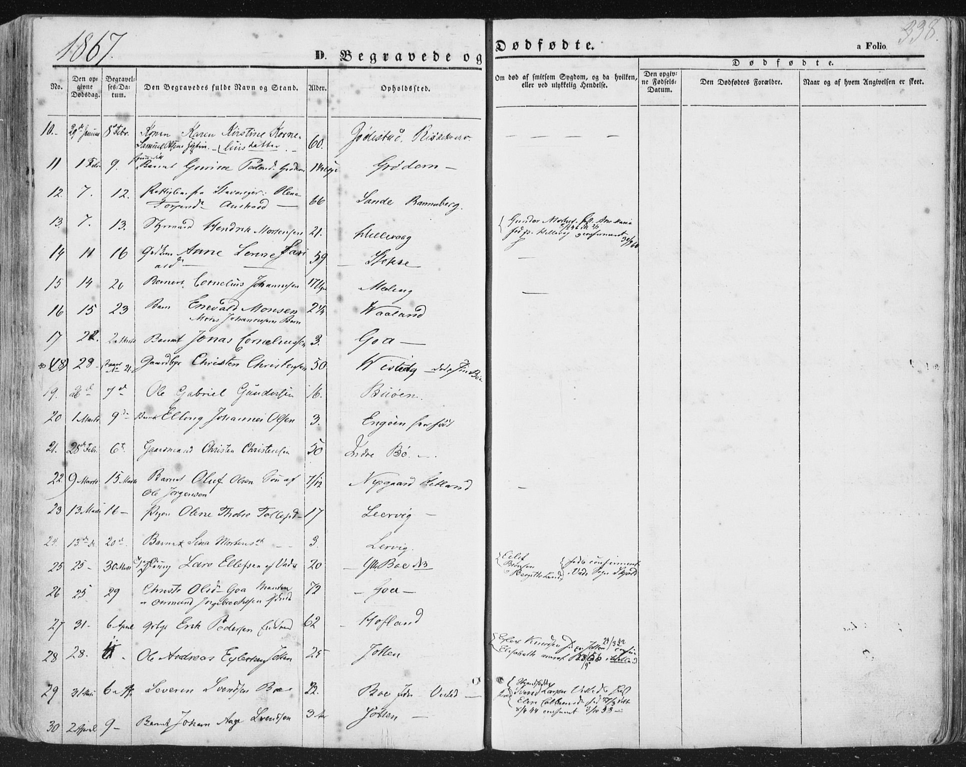 Hetland sokneprestkontor, AV/SAST-A-101826/30/30BA/L0002: Parish register (official) no. A 2, 1849-1869, p. 338