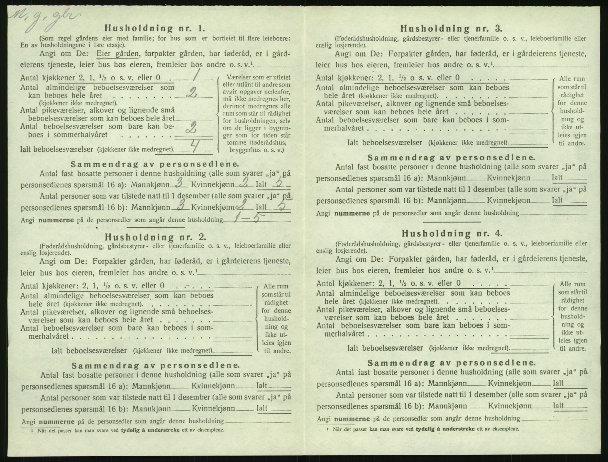 SAK, 1920 census for Øyestad, 1920, p. 143