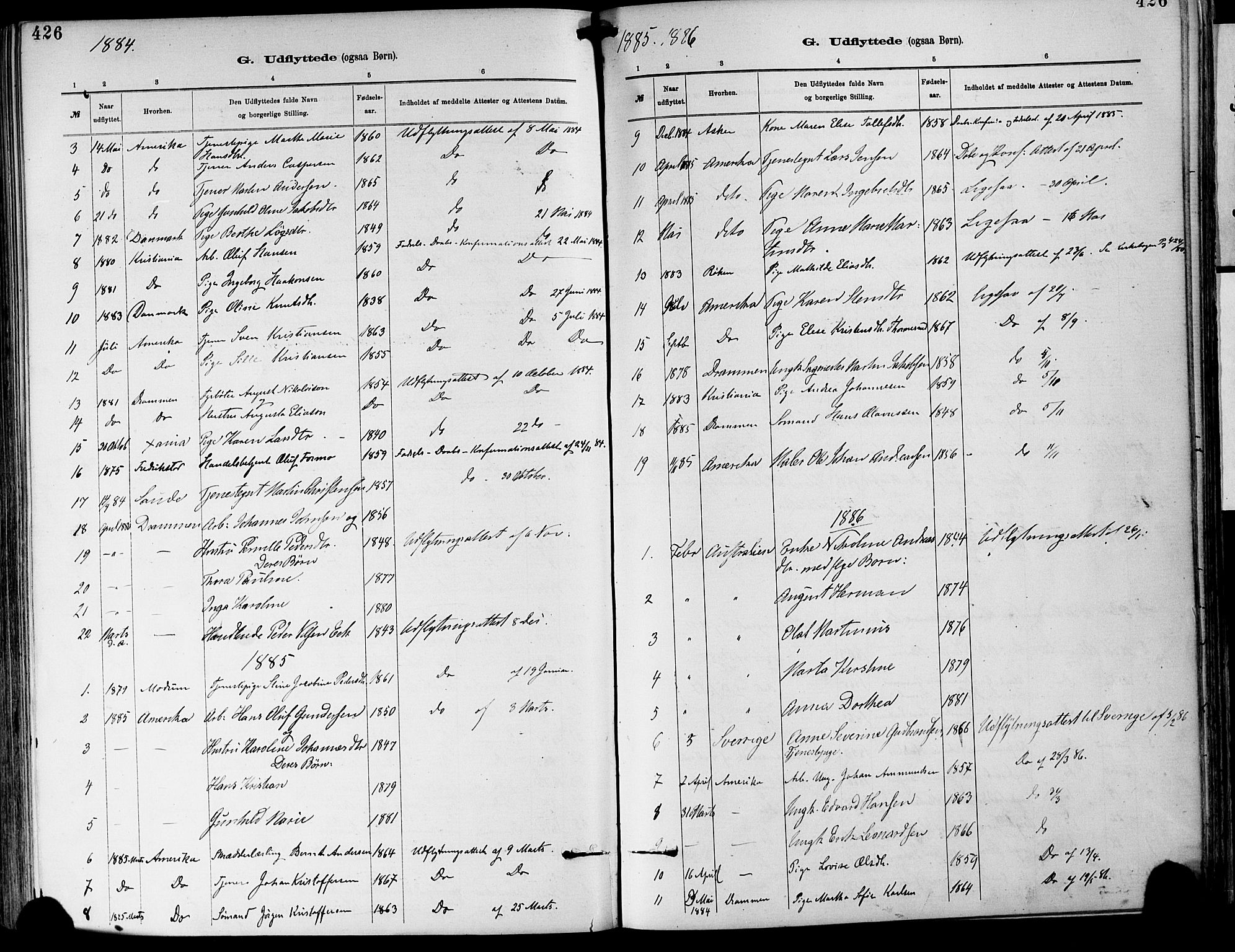 Lier kirkebøker, SAKO/A-230/F/Fa/L0015: Parish register (official) no. I 15, 1883-1894, p. 426