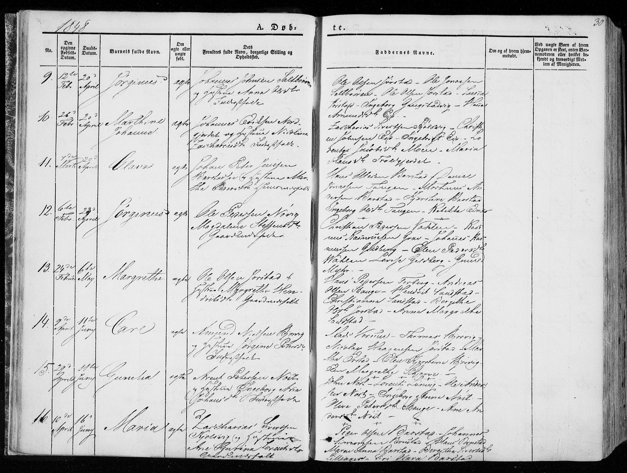 Ministerialprotokoller, klokkerbøker og fødselsregistre - Nord-Trøndelag, SAT/A-1458/722/L0218: Parish register (official) no. 722A05, 1843-1868, p. 30