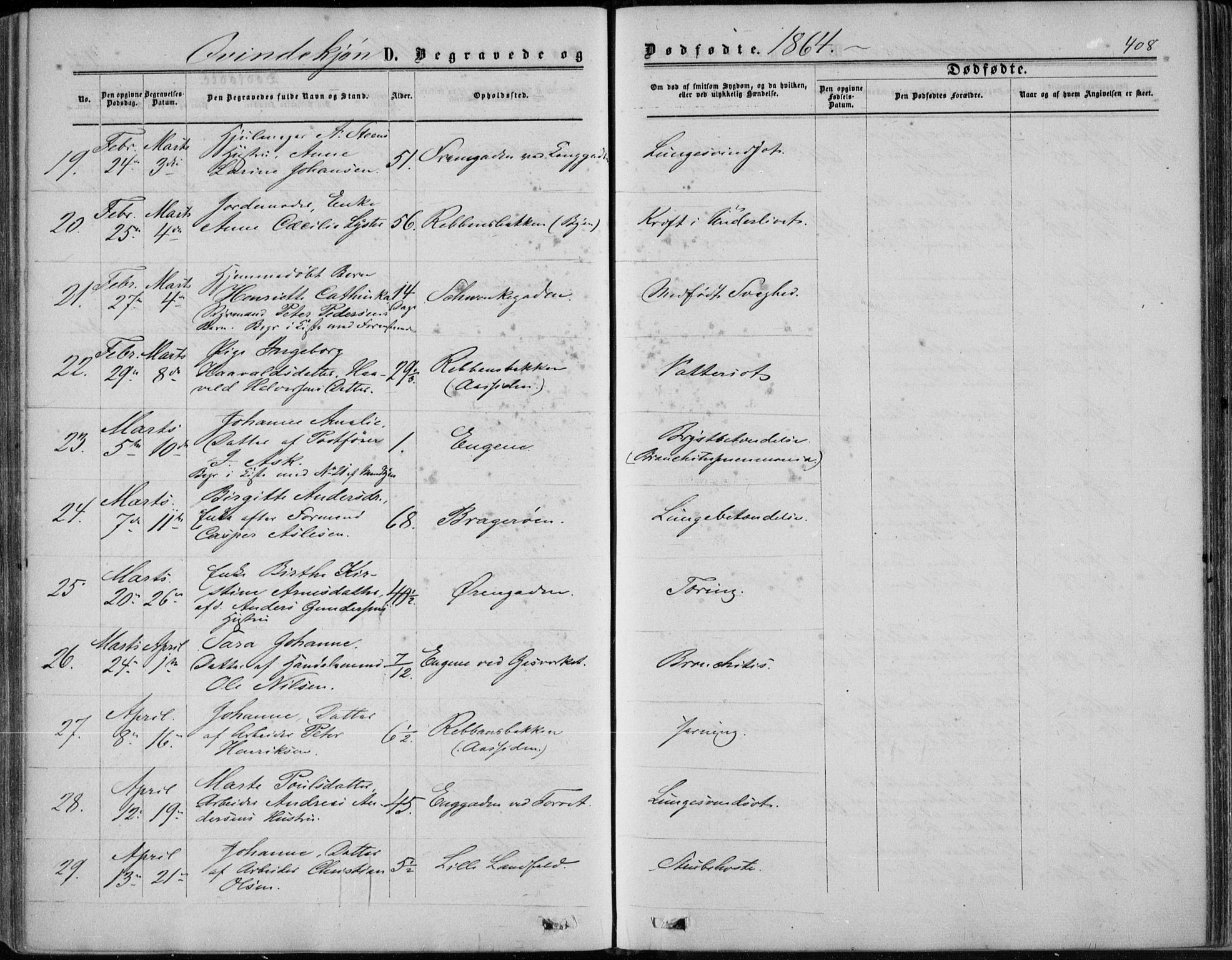 Bragernes kirkebøker, AV/SAKO-A-6/F/Fb/L0003: Parish register (official) no. II 3, 1860-1868, p. 408