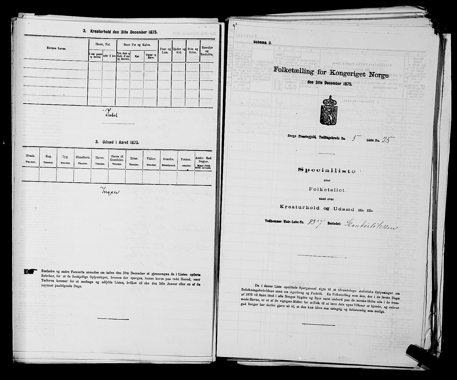 RA, 1875 census for 0116P Berg, 1875, p. 727