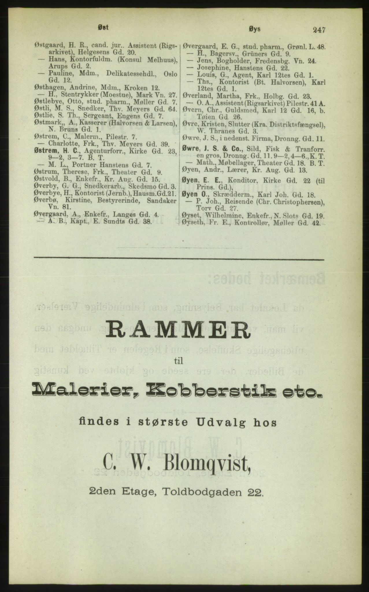 Kristiania/Oslo adressebok, PUBL/-, 1883, p. 247