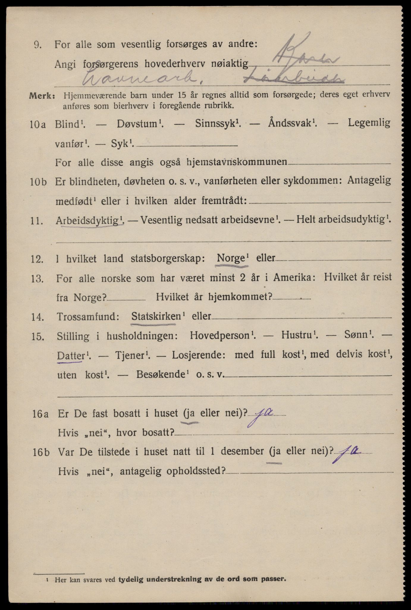 SAST, 1920 census for Haugesund, 1920, p. 11558