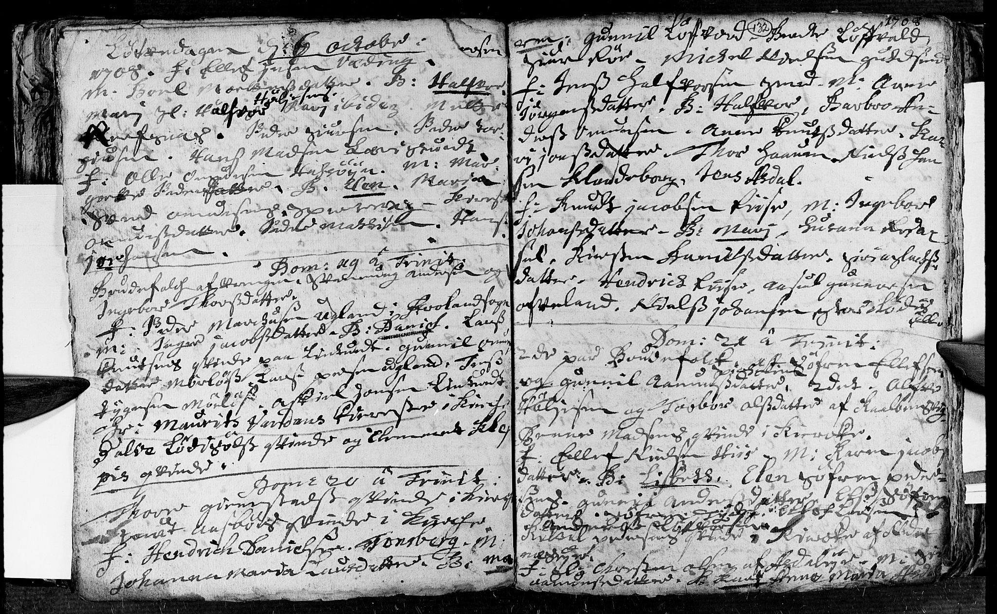 Øyestad sokneprestkontor, AV/SAK-1111-0049/F/Fa/L0002: Parish register (official) no. A 2, 1692-1722, p. 132