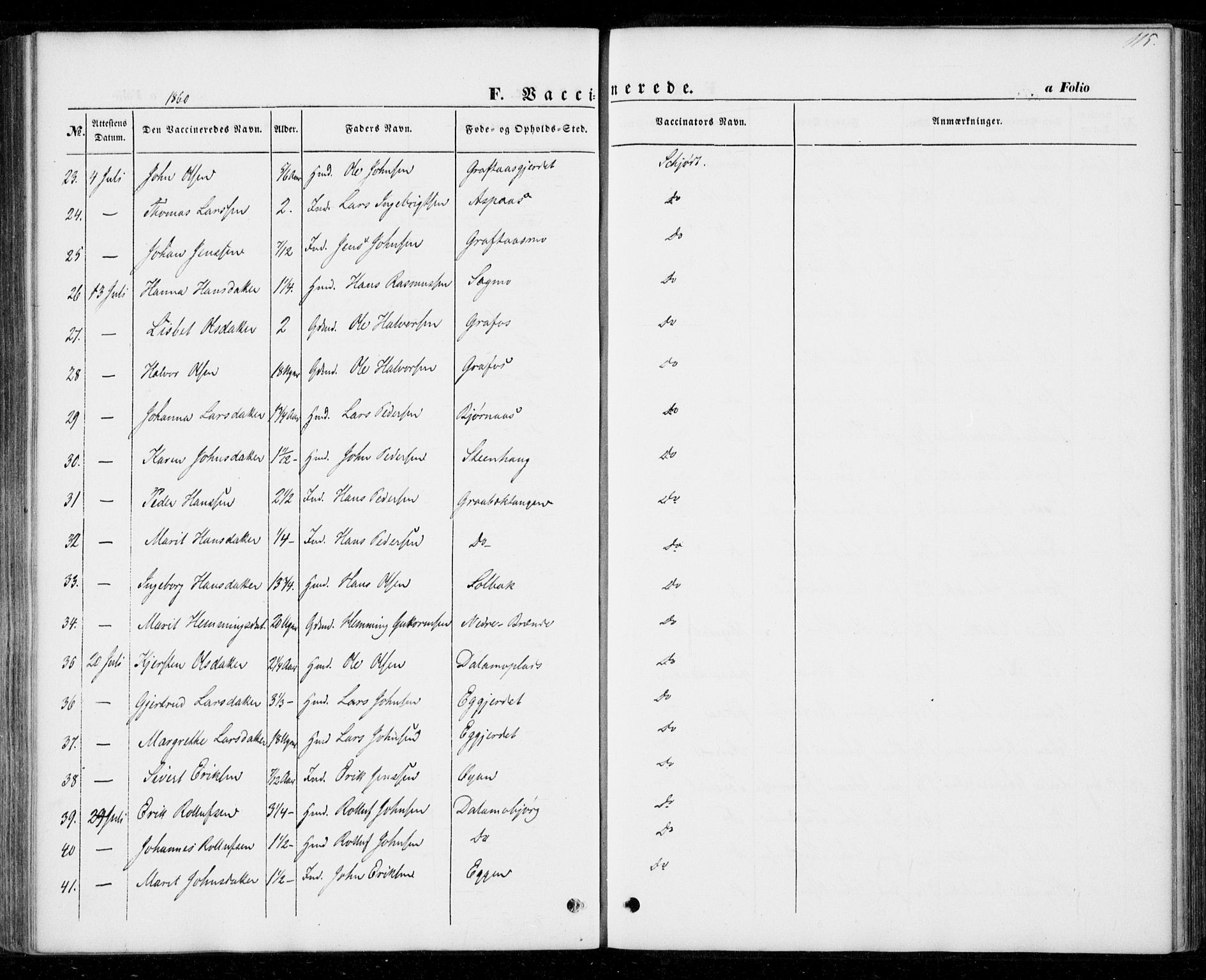 Ministerialprotokoller, klokkerbøker og fødselsregistre - Nord-Trøndelag, SAT/A-1458/706/L0040: Parish register (official) no. 706A01, 1850-1861, p. 115