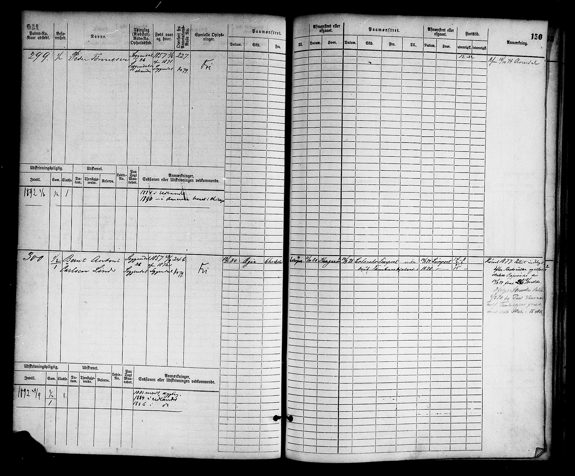 Sogndal mønstringskrets, AV/SAK-2031-0020/F/Fb/L0001: Hovedrulle nr. 1-382, P-2, 1870-1889, p. 162