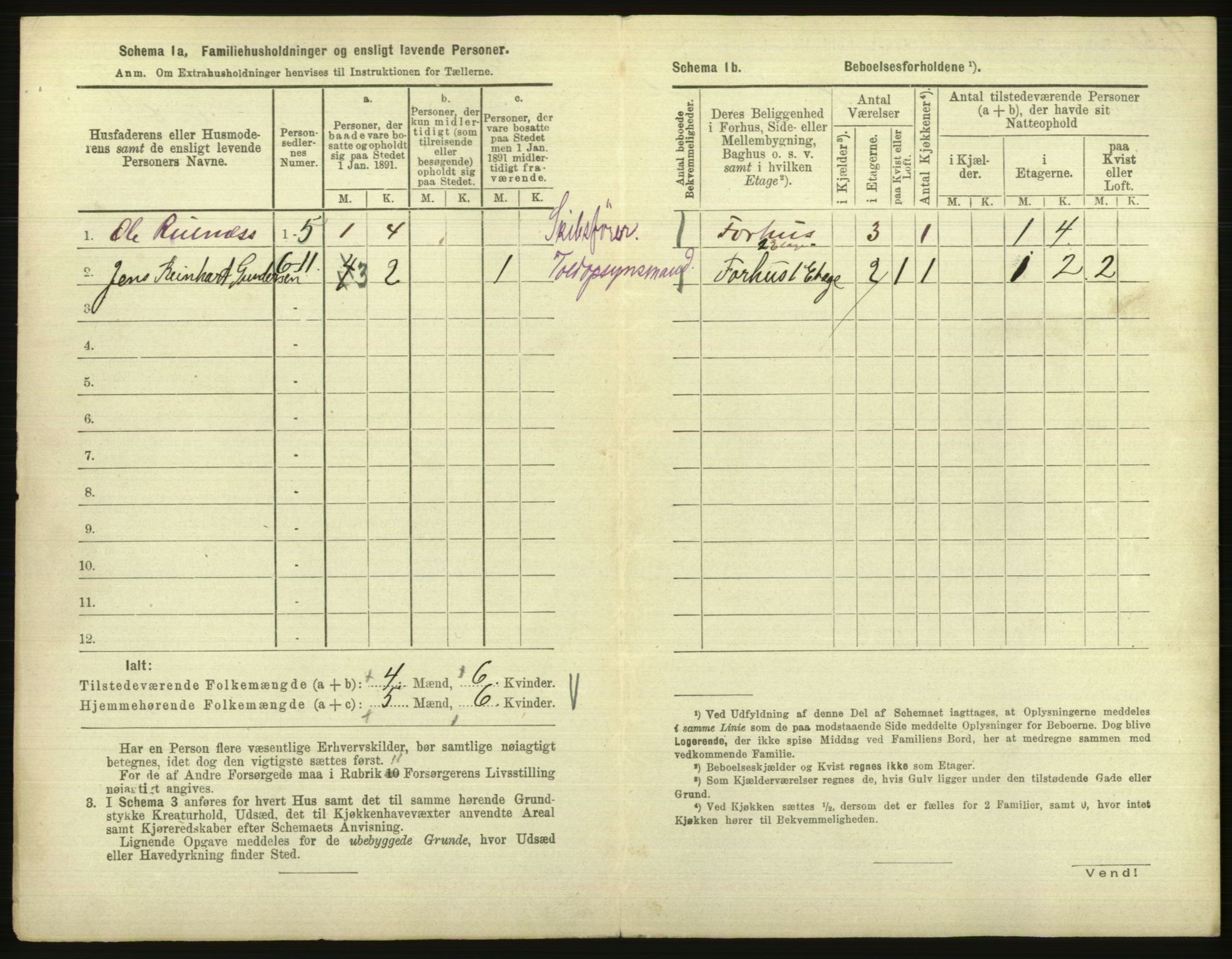 RA, 1891 census for 1001 Kristiansand, 1891, p. 885