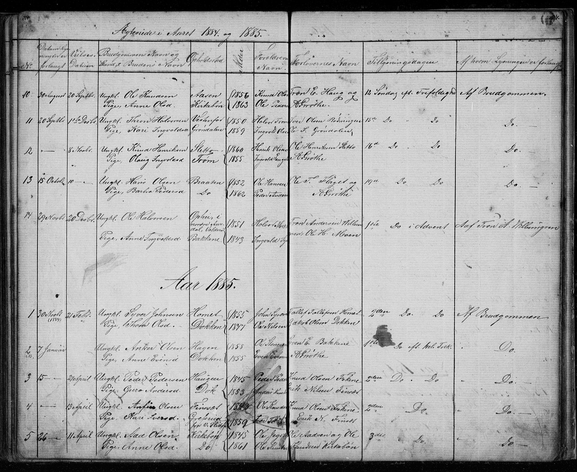 Gol kirkebøker, AV/SAKO-A-226/G/Gb/L0005: Parish register (copy) no. II 5, 1875-1891, p. 106