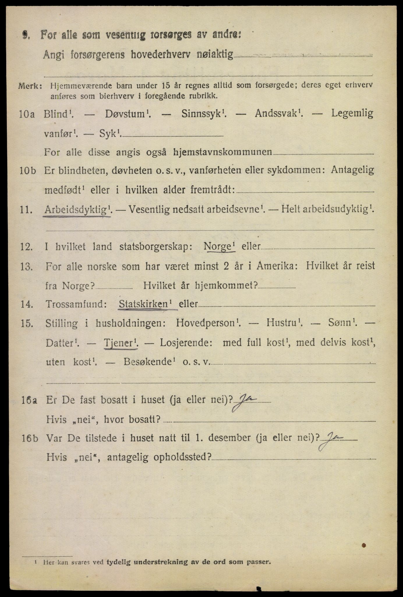 SAKO, 1920 census for Rauland, 1920, p. 619