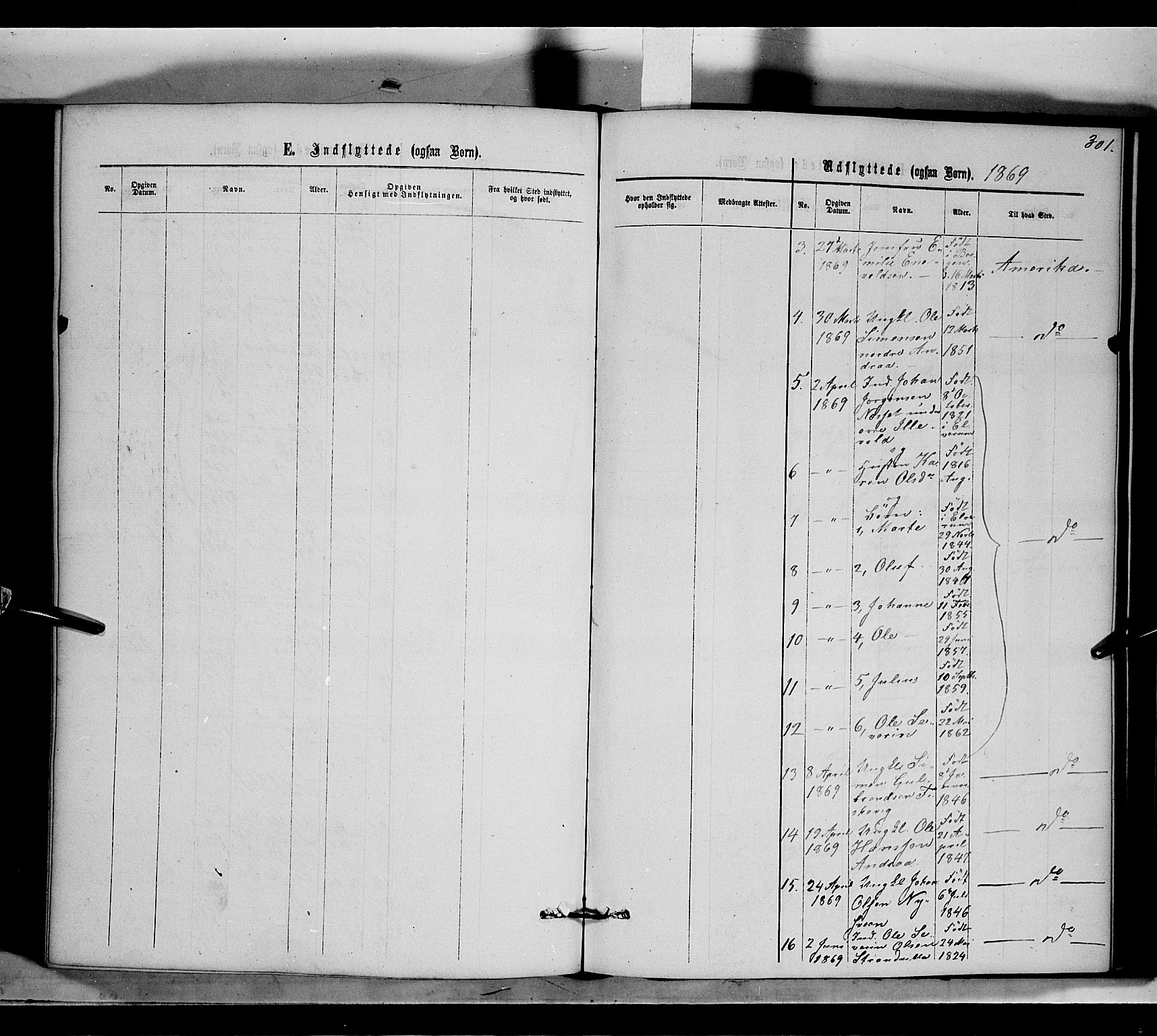 Rendalen prestekontor, SAH/PREST-054/H/Ha/Haa/L0006: Parish register (official) no. 6, 1867-1877, p. 301