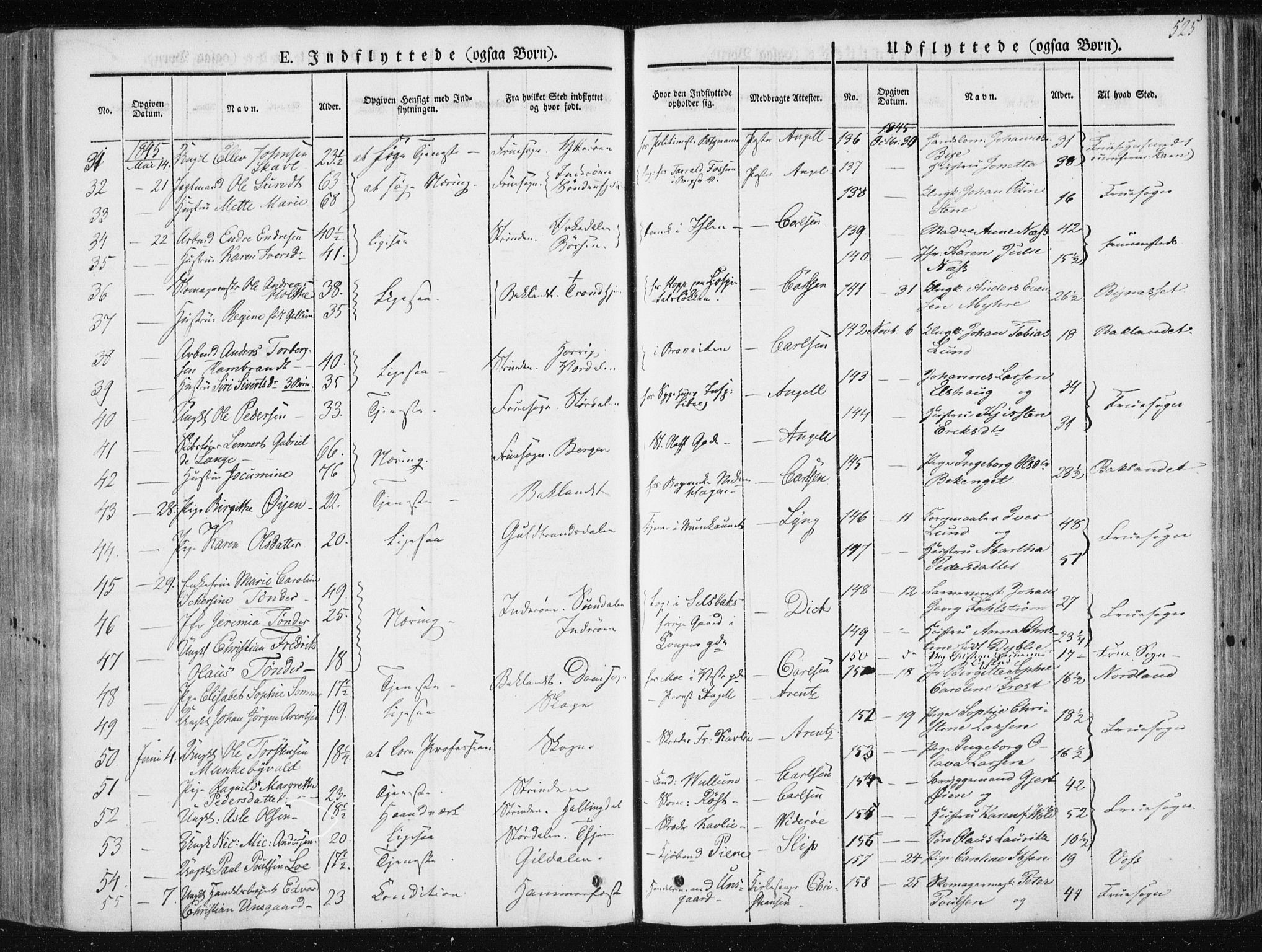 Ministerialprotokoller, klokkerbøker og fødselsregistre - Sør-Trøndelag, SAT/A-1456/601/L0049: Parish register (official) no. 601A17, 1839-1847, p. 525