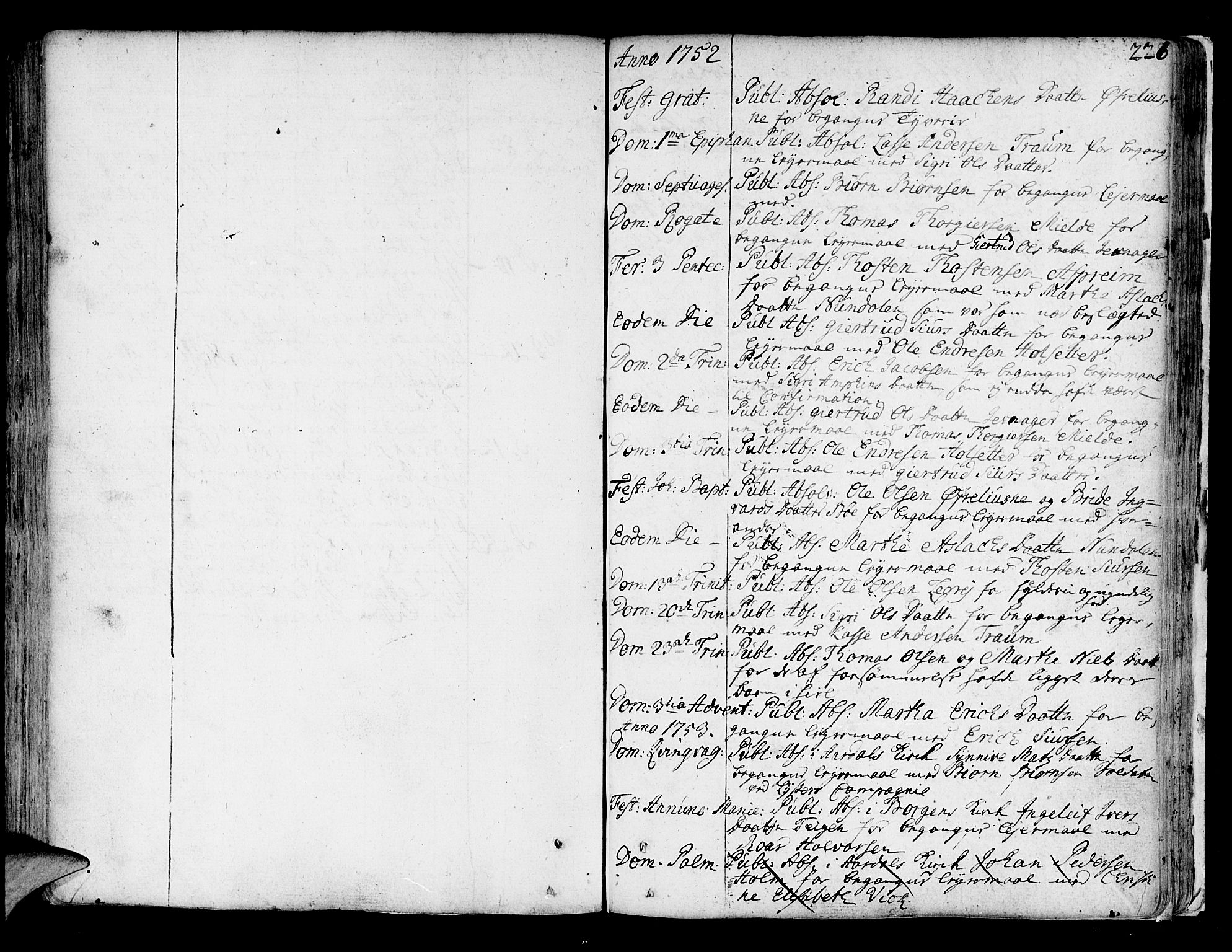 Lærdal sokneprestembete, SAB/A-81201: Parish register (official) no. A 2, 1752-1782, p. 226