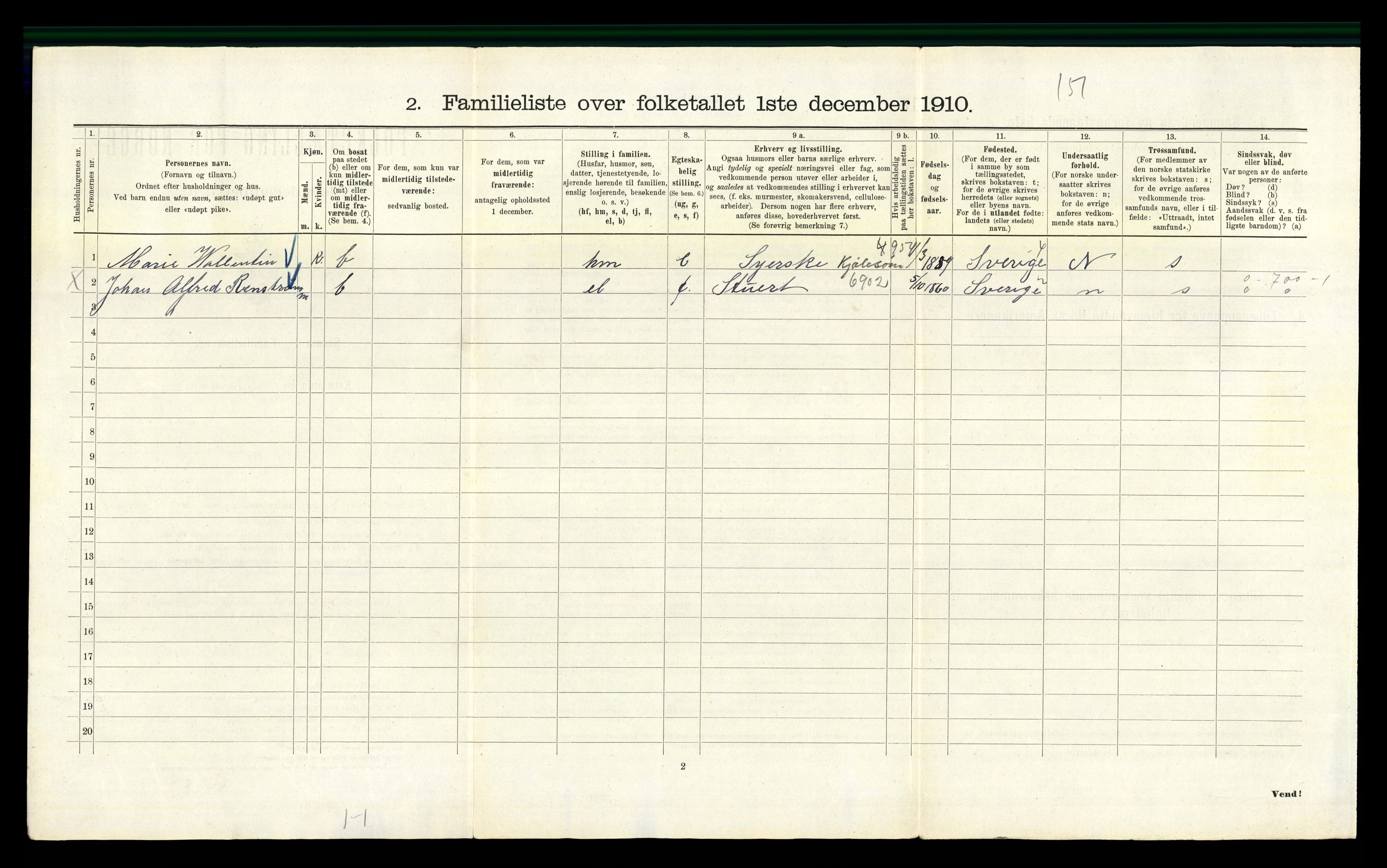 RA, 1910 census for Kristiania, 1910, p. 6158