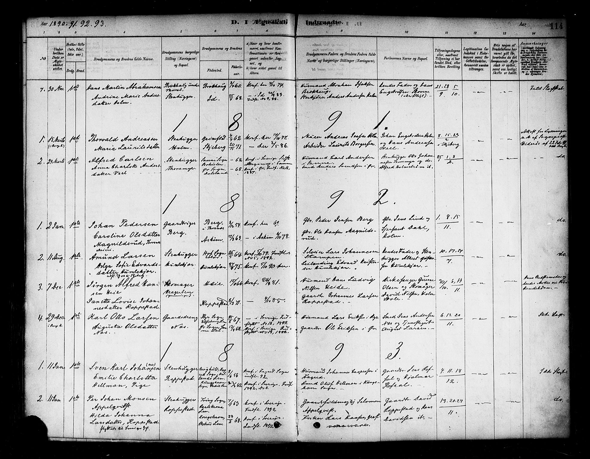 Borge prestekontor Kirkebøker, SAO/A-10903/F/Fb/L0003: Parish register (official) no. II 3, 1878-1902, p. 114