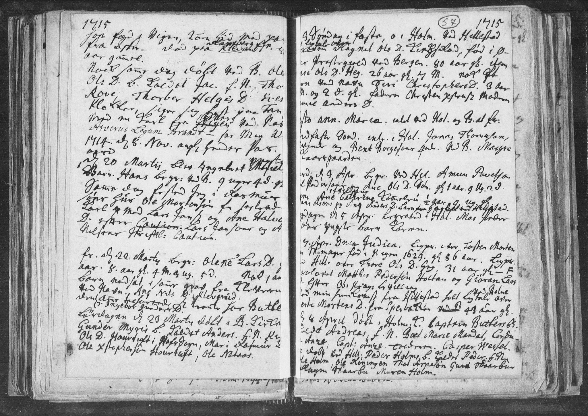 Botne kirkebøker, AV/SAKO-A-340/F/Fa/L0001b: Parish register (official) no. I 1B, 1707-1722, p. 57